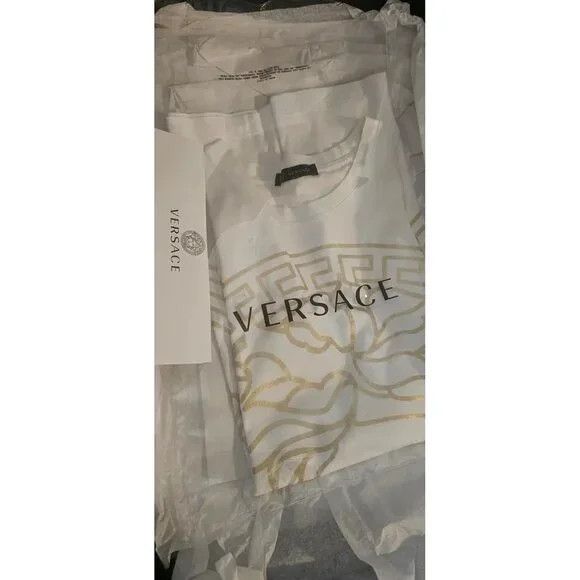 Versace Versace Gold Foil Medusa Head T-Shirt - MINT / with Box Size US XXL / EU 58 / 5 - 3 Thumbnail