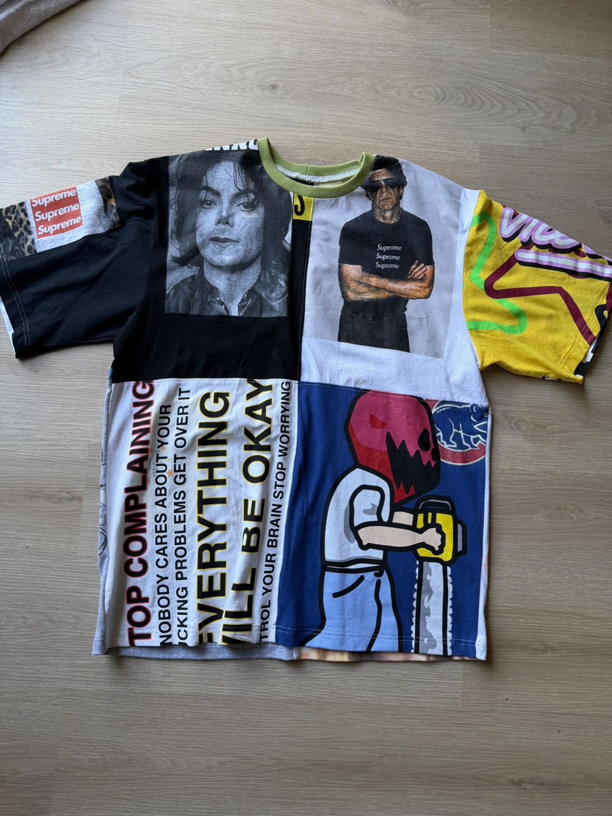 Asspizza Asspizza Patchwork Panel Multi Logo Tee Shirt 2024 Size US XXL / EU 58 / 5 - 1 Thumbnail