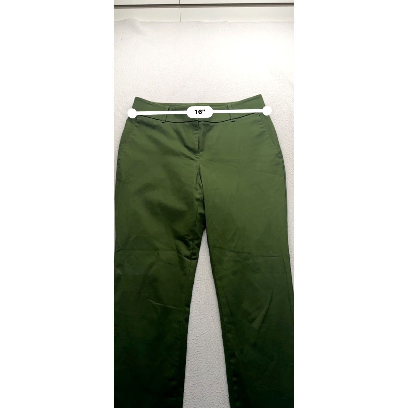 Ann Taylor Ann Taylor Factory Green Stretch Straight-Leg Pants Womens 4 Dress Pants Large Casual Workwear Regular Size 4 Size 27" / US 4 / IT 40 - 7 Thumbnail