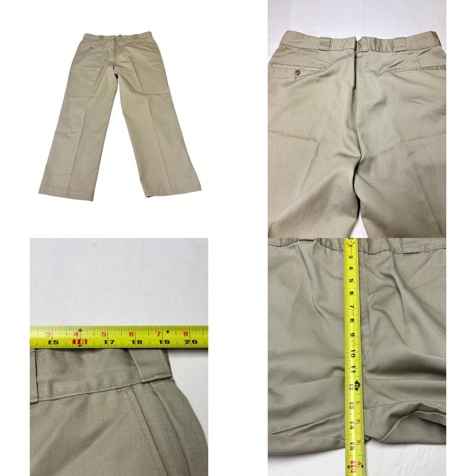 Vintage VINTAGE LL Bean Chino Pants 38x28 Khaki Tan Beige 90s Mens Straight Flat Front Workwear Casual USA Size US 38 / EU 54 - 8 Thumbnail