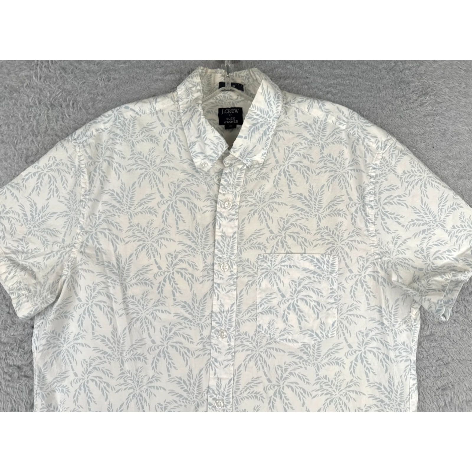 J.Crew J.Crew Slim Button-Up Shirt Men Medium Blue Floral Hawaiian Cotton Size US M / EU 48-50 / 2 - 4 Thumbnail