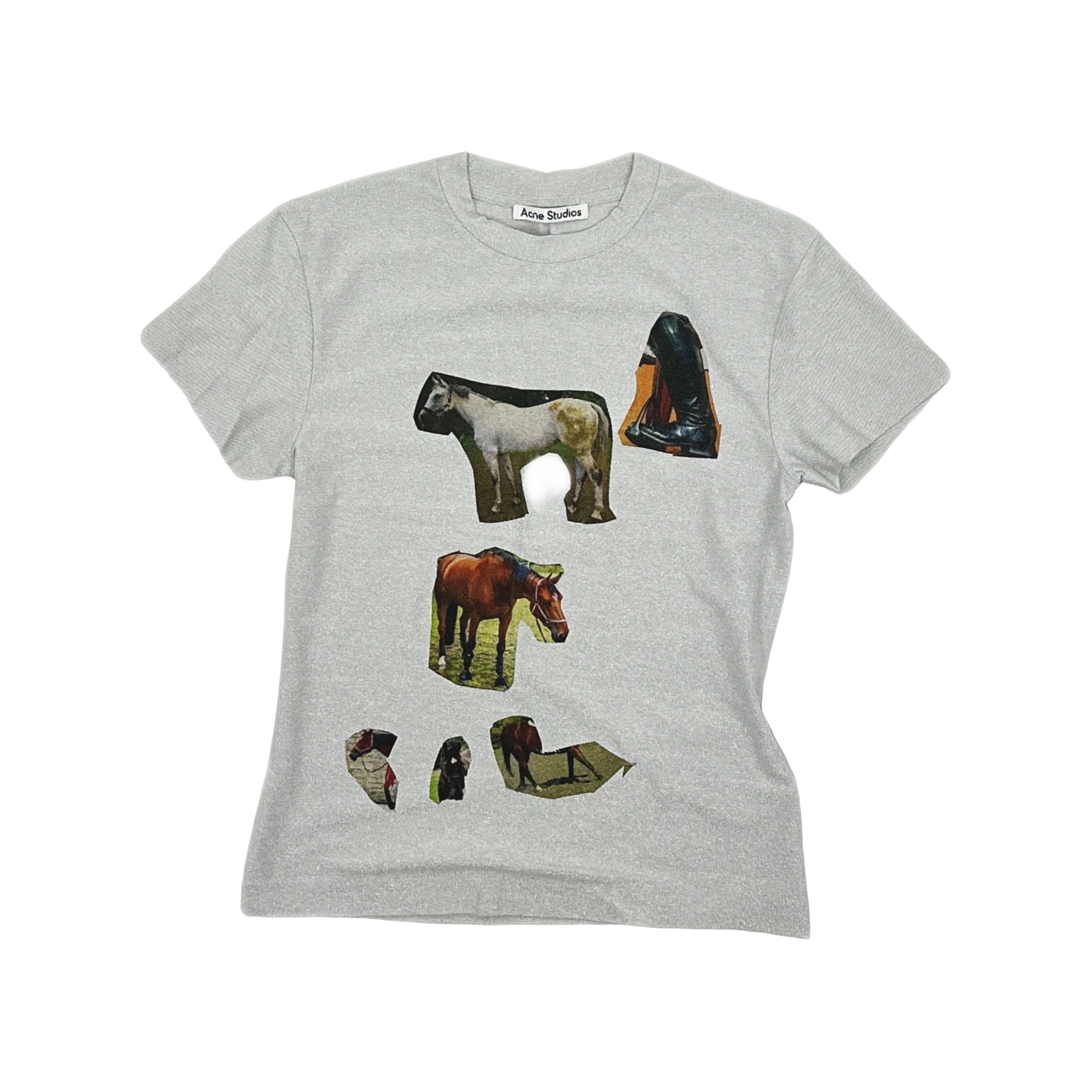 Acne Studios Acne Studios Horse Print Metallic T-Shirt XS Size XS / US 0-2 / IT 36-38 - 1 Thumbnail