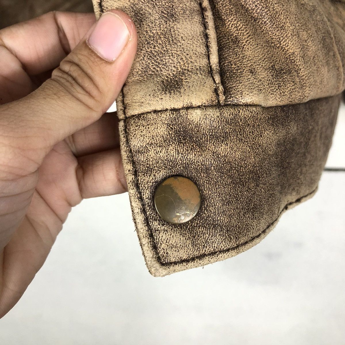 Japanese Brand 📌Vintage Bomber Leather Jacket Mink Fur Shearling Collar Size US M / EU 48-50 / 2 - 17 Thumbnail