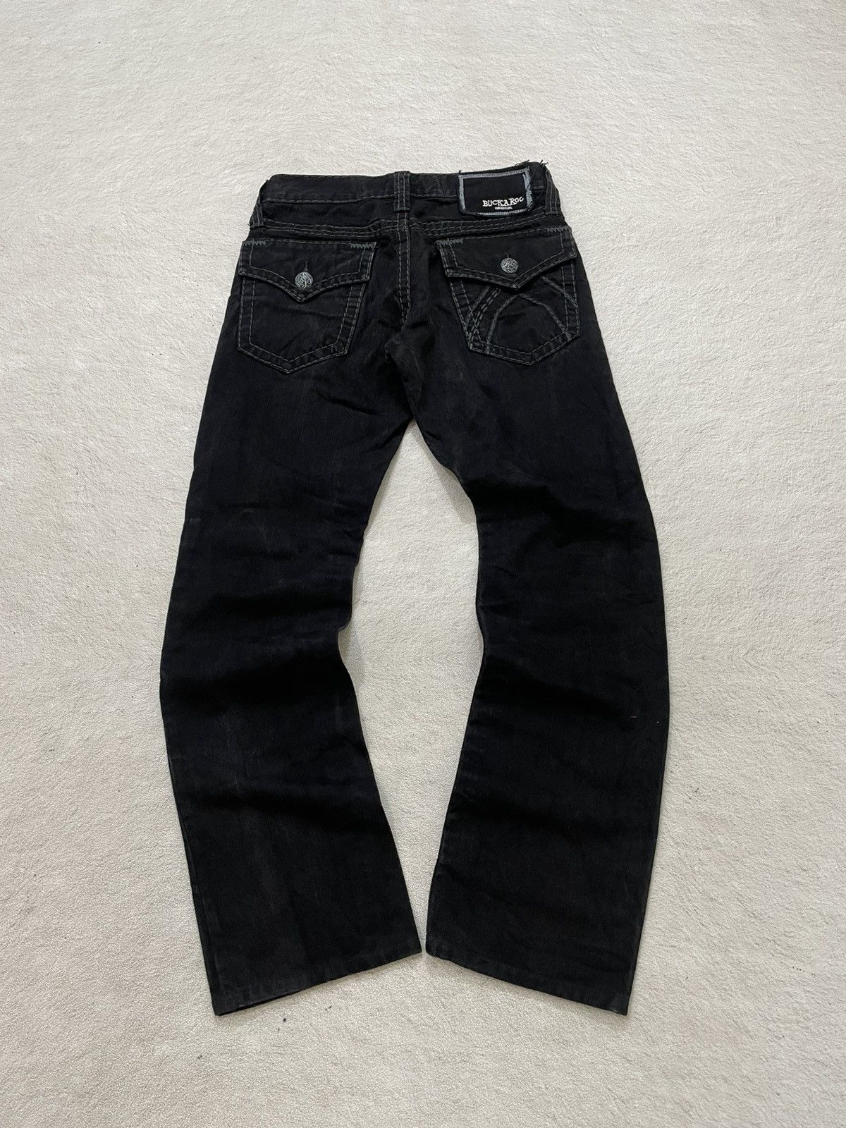 Number (N)ine 2000s Buckaroo Wash Black Denim Grunge Vkei Y2K Tornado LGB Size US 29 - 7 Thumbnail