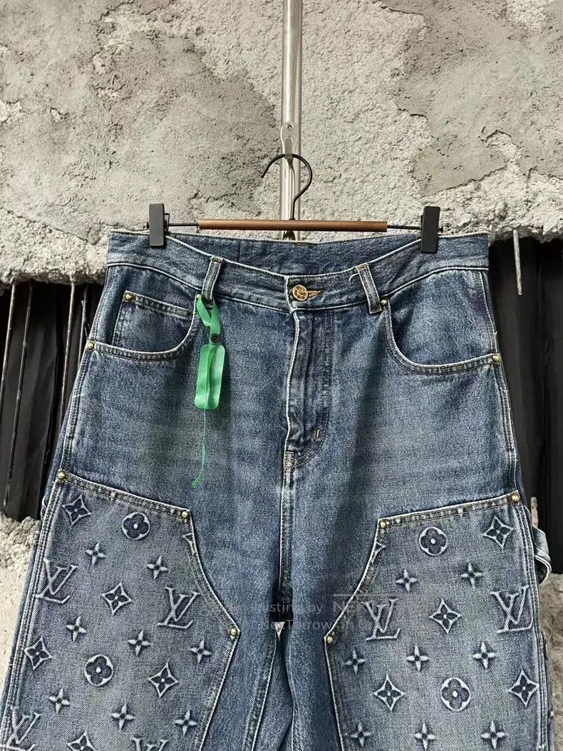 Louis Vuitton Louis Vuitton Blue Denim Lumber Pants. Size US 30 / EU 46 - 3 Thumbnail