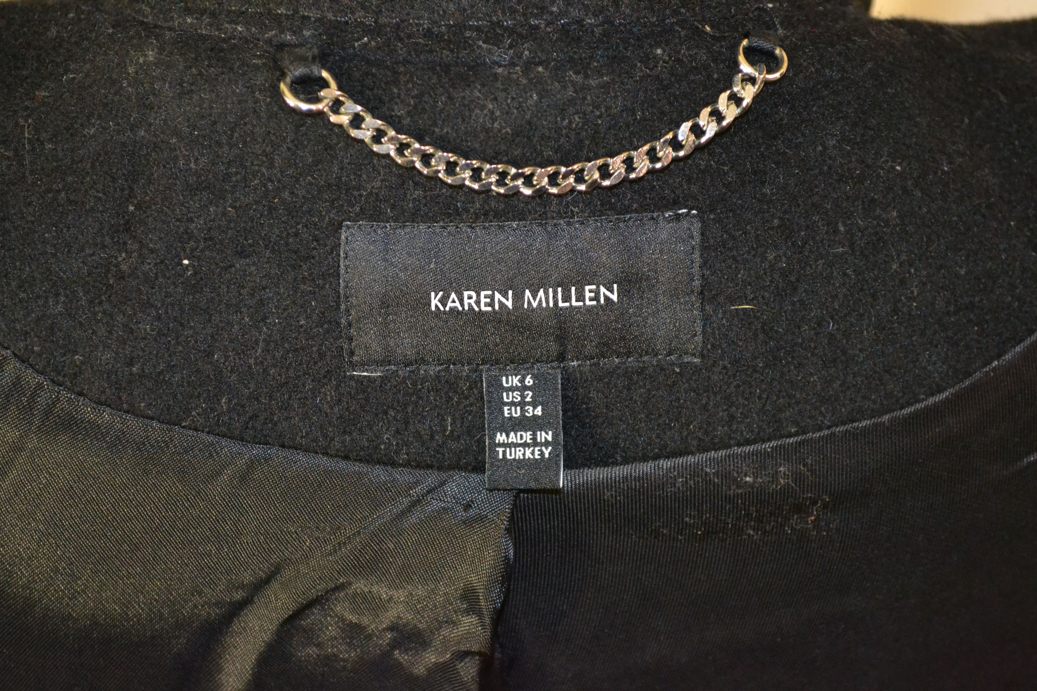 Karen Millen Karen Millen Black Wool Winter Coat - size S Size S / US 4 / IT 40 - 7 Thumbnail