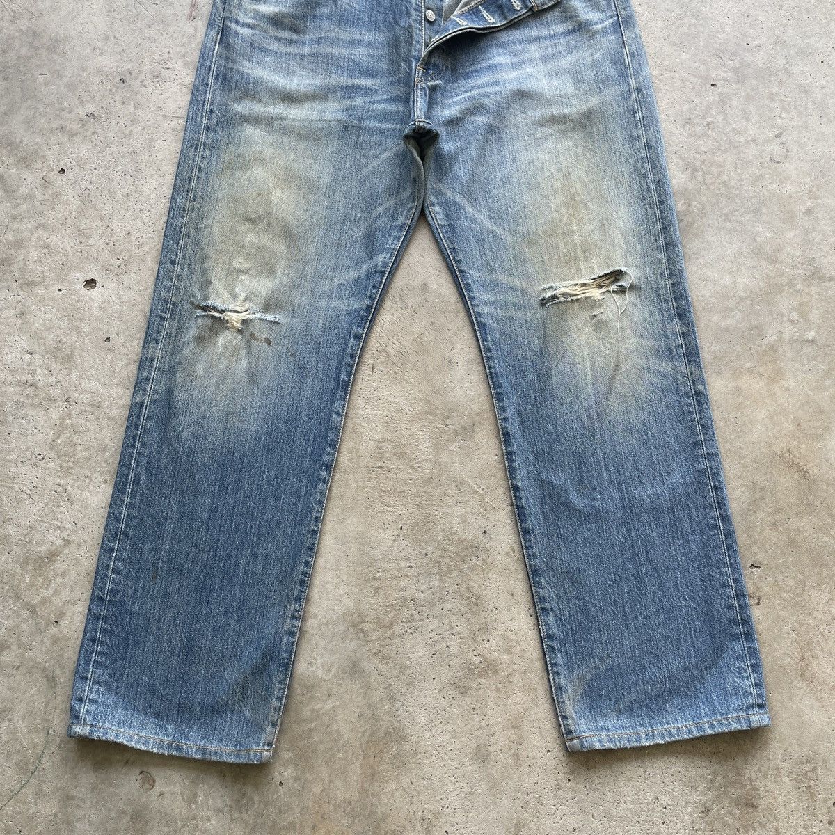 Levi's Vintage Clothing W37 Vintage Levi’s 501 Distressed MudWash Jeans Faded Pants Size US 37 - 4 Thumbnail