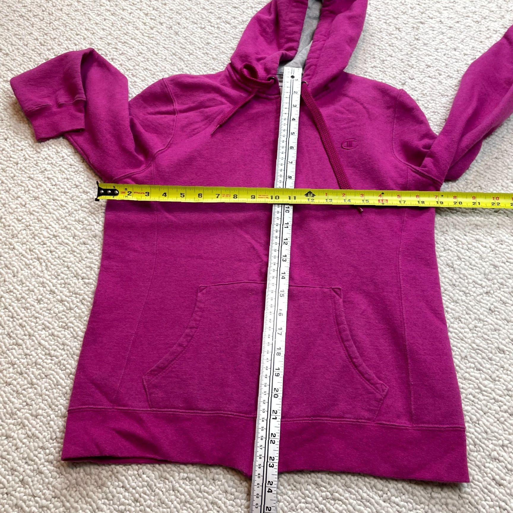 Champion VINTAGE Champion Hoodie Sweatshirt Womens Medium Purple Full Zip Eco Pockets Soft Logo Size M / US 6-8 / IT 42-44 - 5 Thumbnail