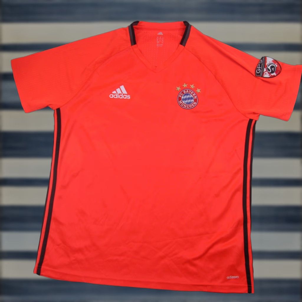Adidas 2016 Adidas F.C. Bayern Munchen Mens XL Soccer Jersey Orange Size US XL / EU 56 / 4 - 1 Thumbnail