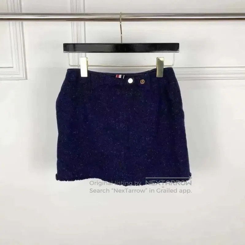 Thom Browne Thom Browne Navy Wool Women's Skirt . Size 23" - 2 Thumbnail