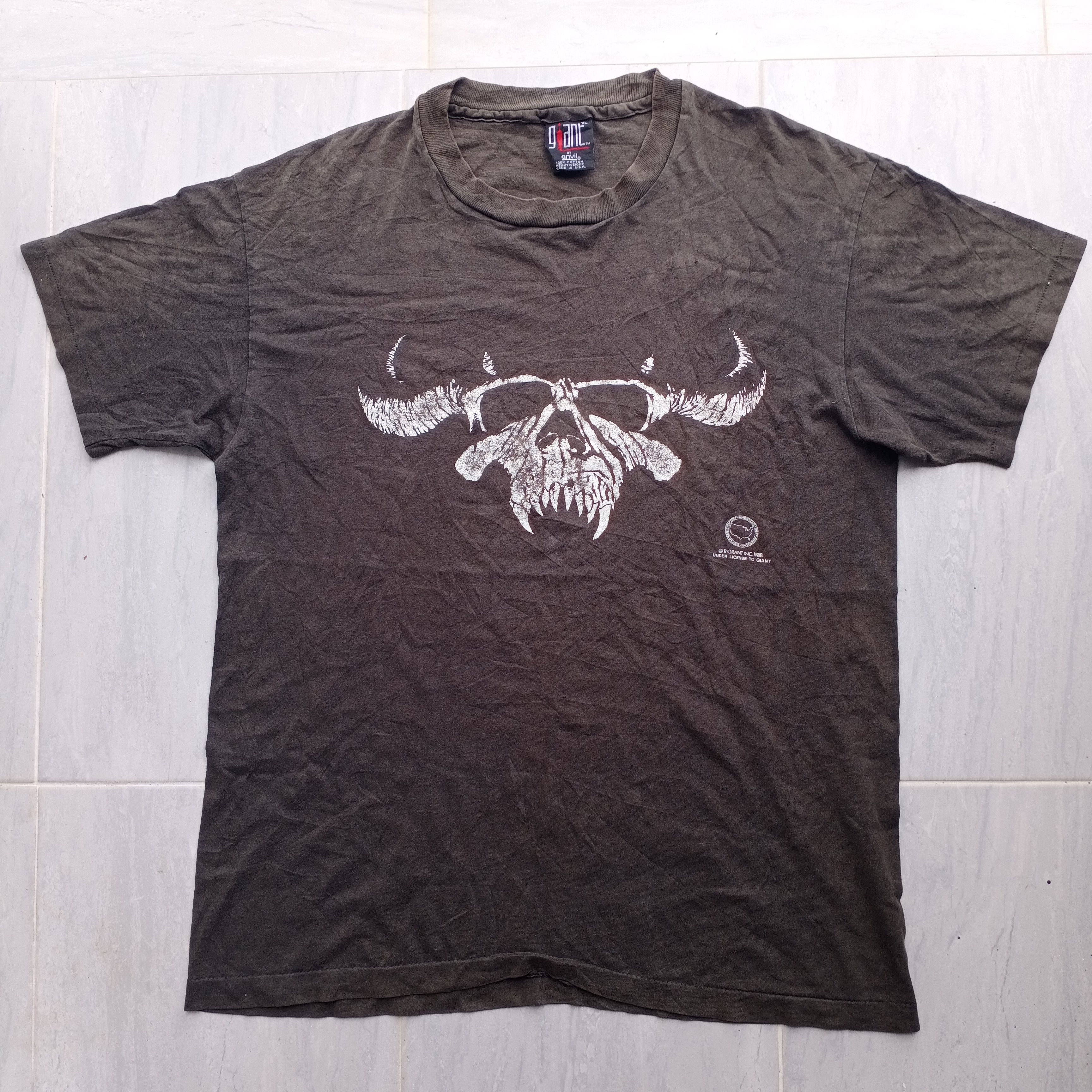 Band Tees Vintage 80s 1988 Danzig Giant Anvil USA Misfits Samhain Size US XL / EU 56 / 4 - 2 Thumbnail