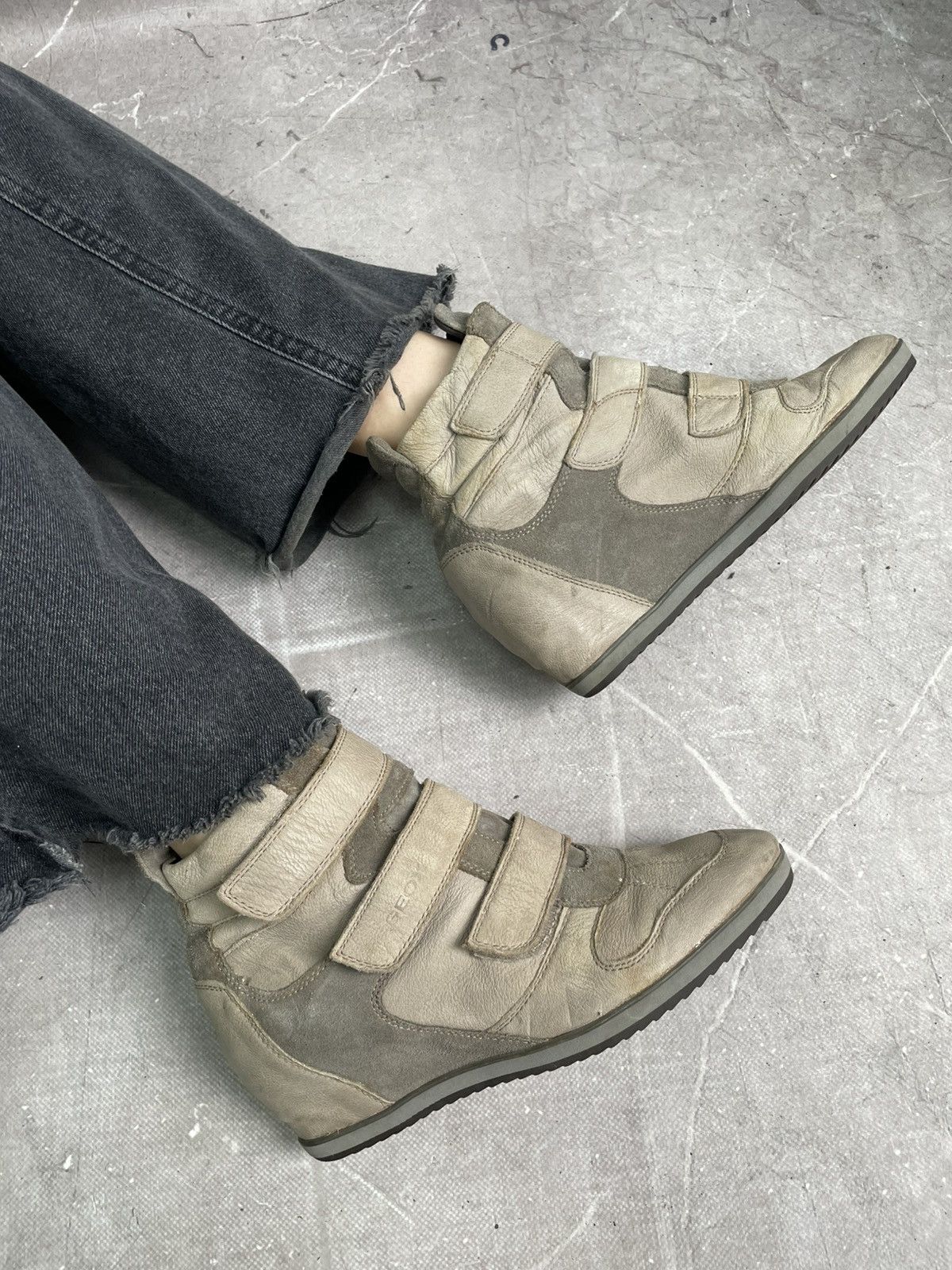 Geox Heel leather boots Isabel Marant style wedge sneakers y2k Size US 9 / IT 39 - 6 Thumbnail