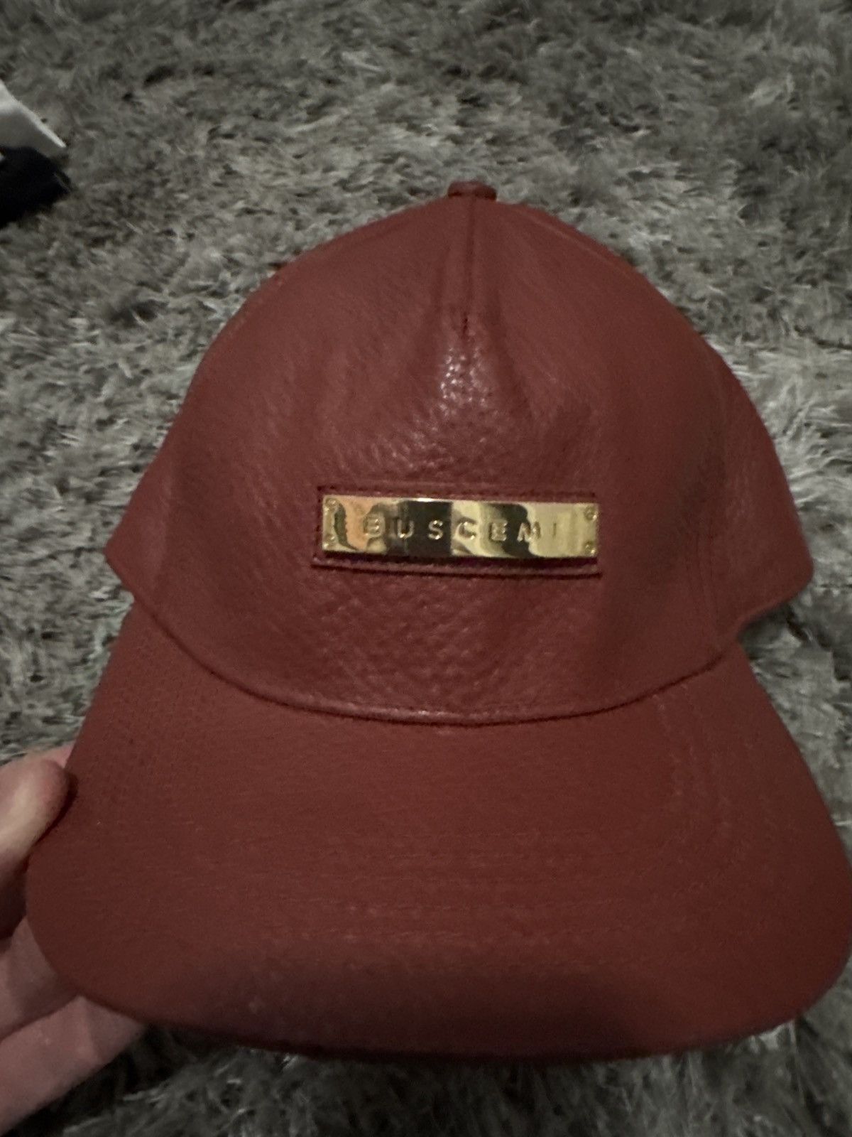 Buscemi Buscemi Postback Cow Leather Hat OS Size ONE SIZE - 8 Thumbnail