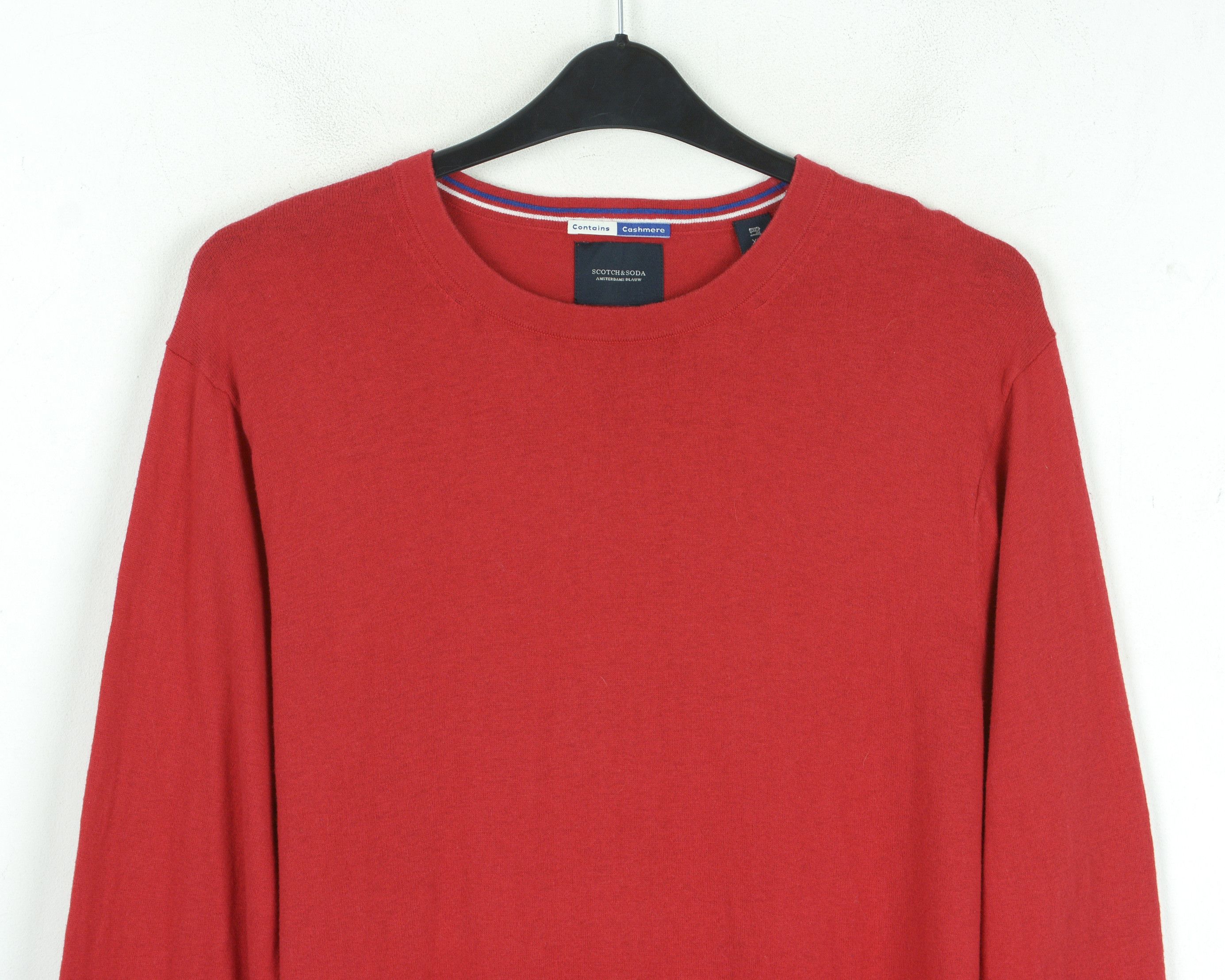 Scotch & Soda Pullover Jumper XL Sweater Crew Neck Red Cashmere Casual Top Size US XL / EU 56 / 4 - 7 Thumbnail