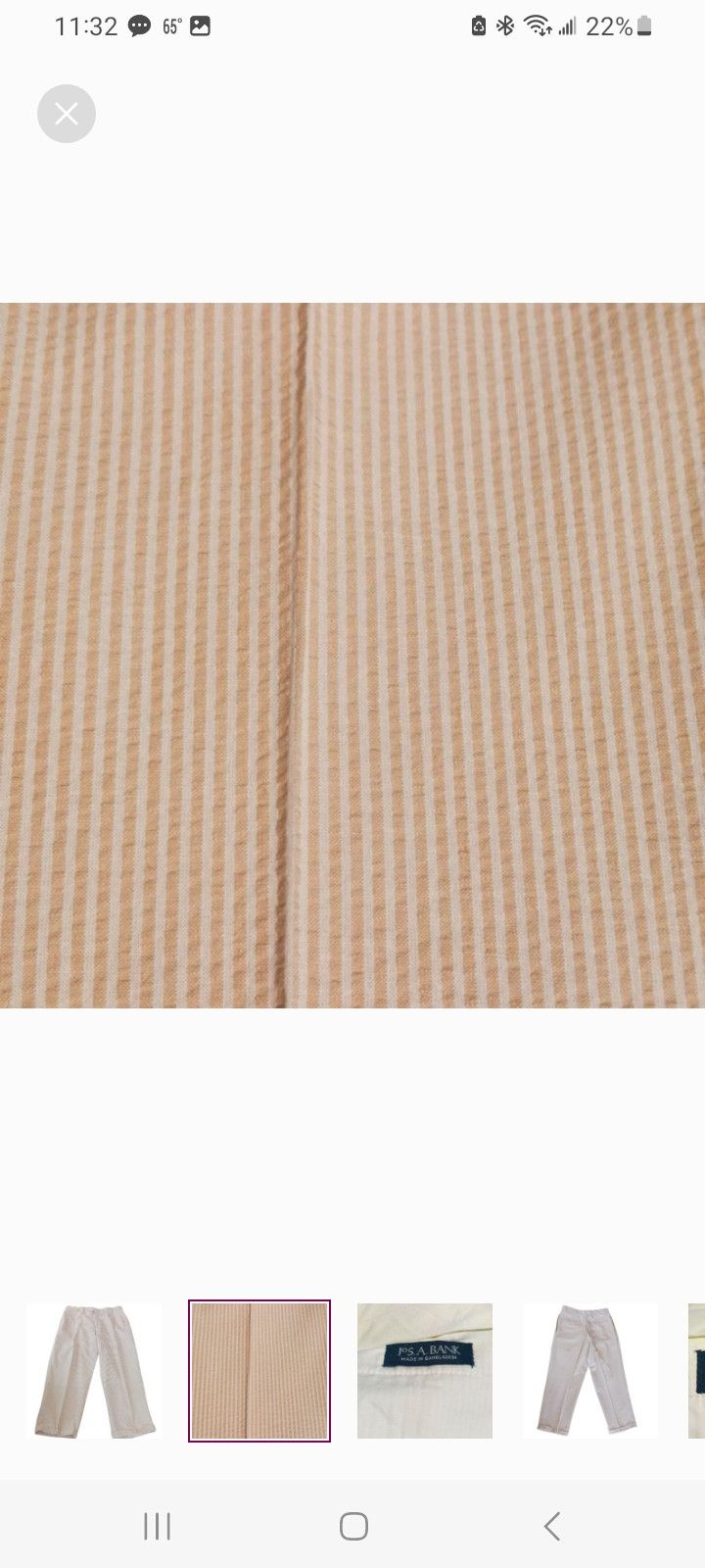Jos. A. Bank Jos. A. Bank Seersuckle Striped Pants Size US 34 / EU 50 - 2 Thumbnail
