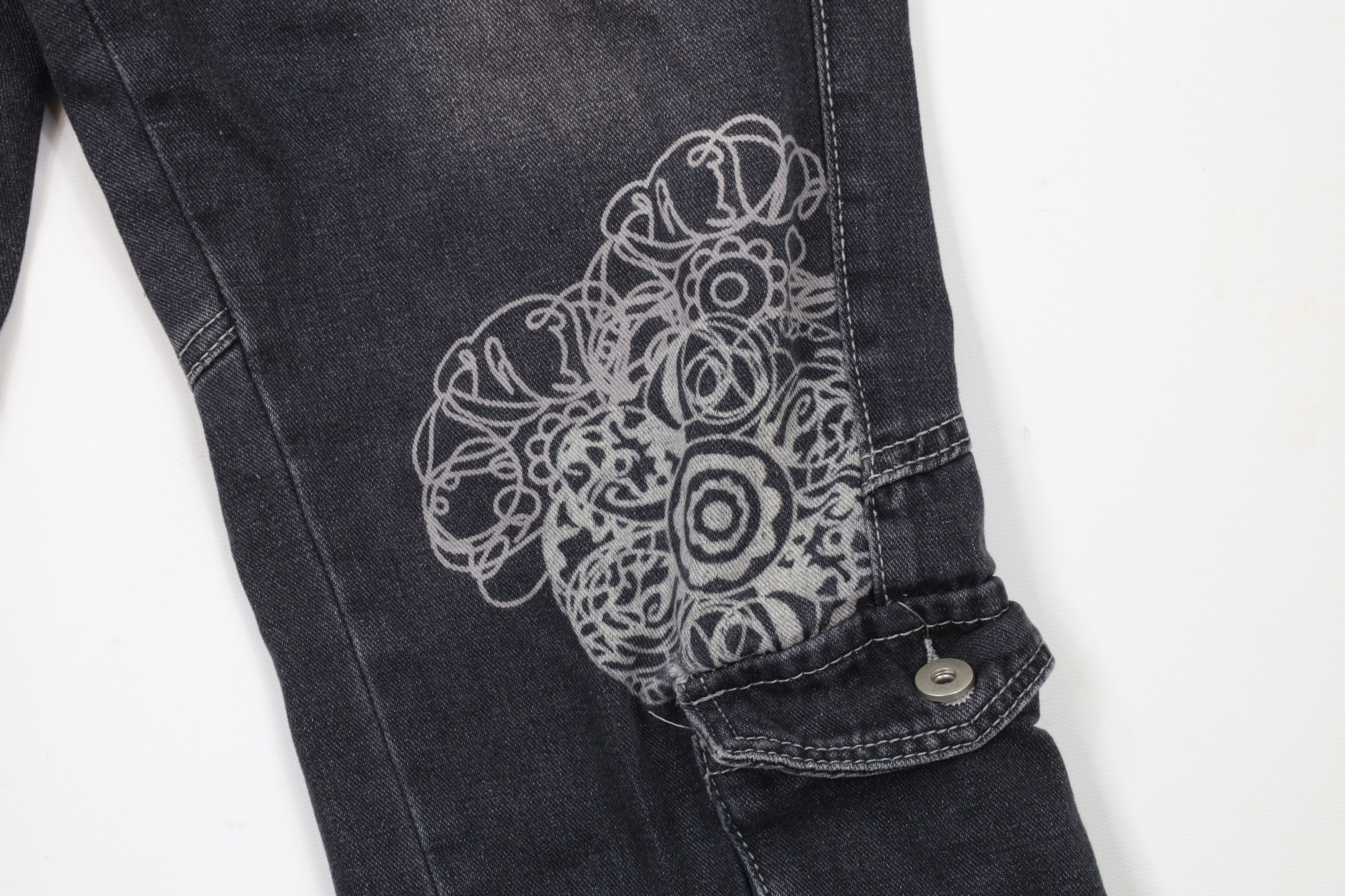 Vintage Vintage 90s Y2K Streetwear Geometric Baggy Cargo Jeans Size 26" / US 2 / IT 38 - 5 Thumbnail