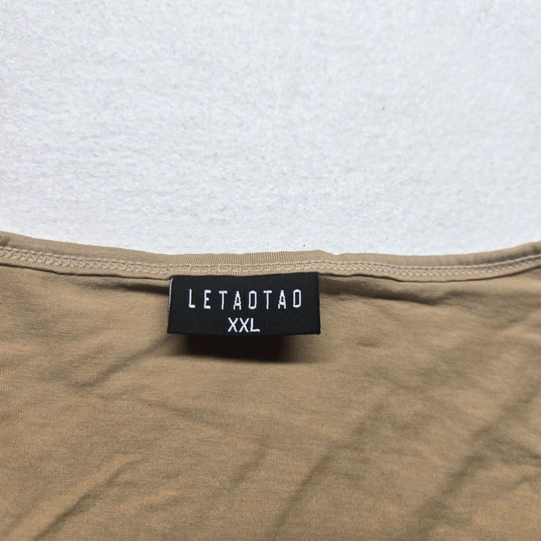 Vintage Letaotao T-Shirt Brown 2XL Regular Short Sleeve Jersey Cotton Blend Men Shirt 90s USA Fall Spring Summer Winter Easy Care Preshrunk Vintage: No Size US XXL / EU 58 / 5 - 3 Thumbnail