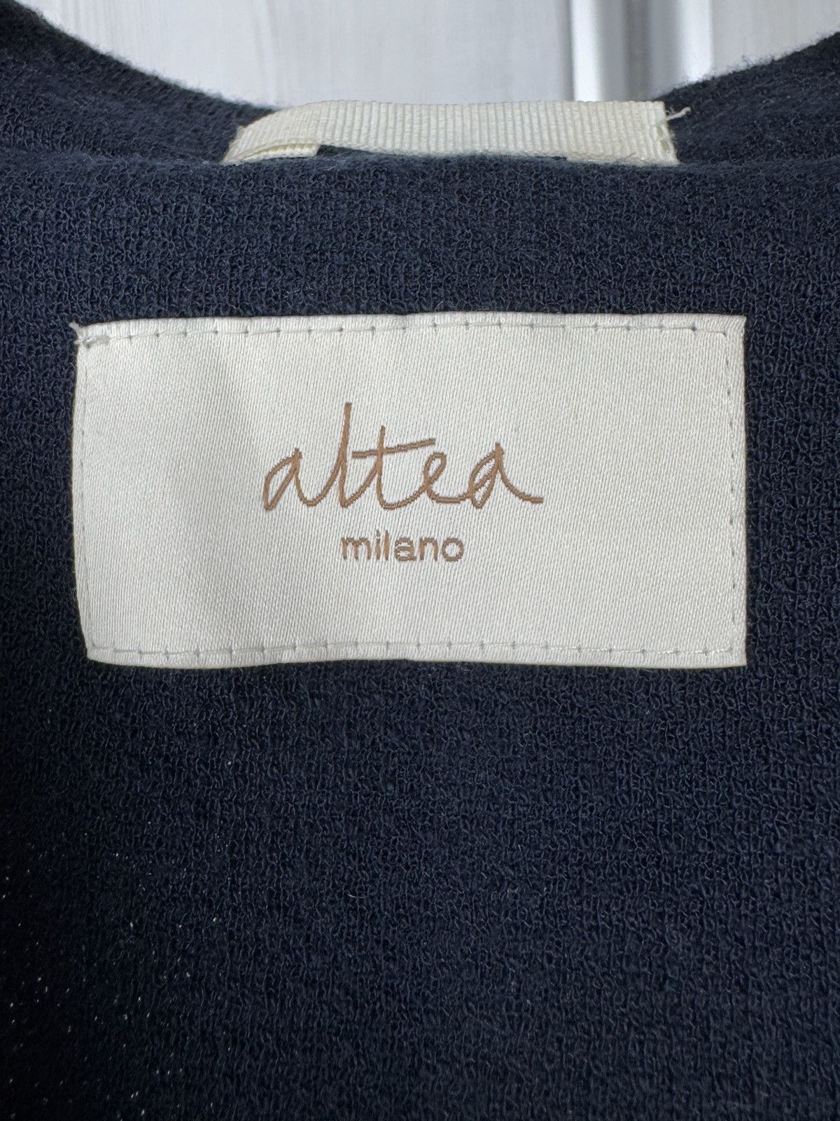 Altea Altea Milano navy blue lightweight unlined cardigan blazer Size 40R - 9 Thumbnail