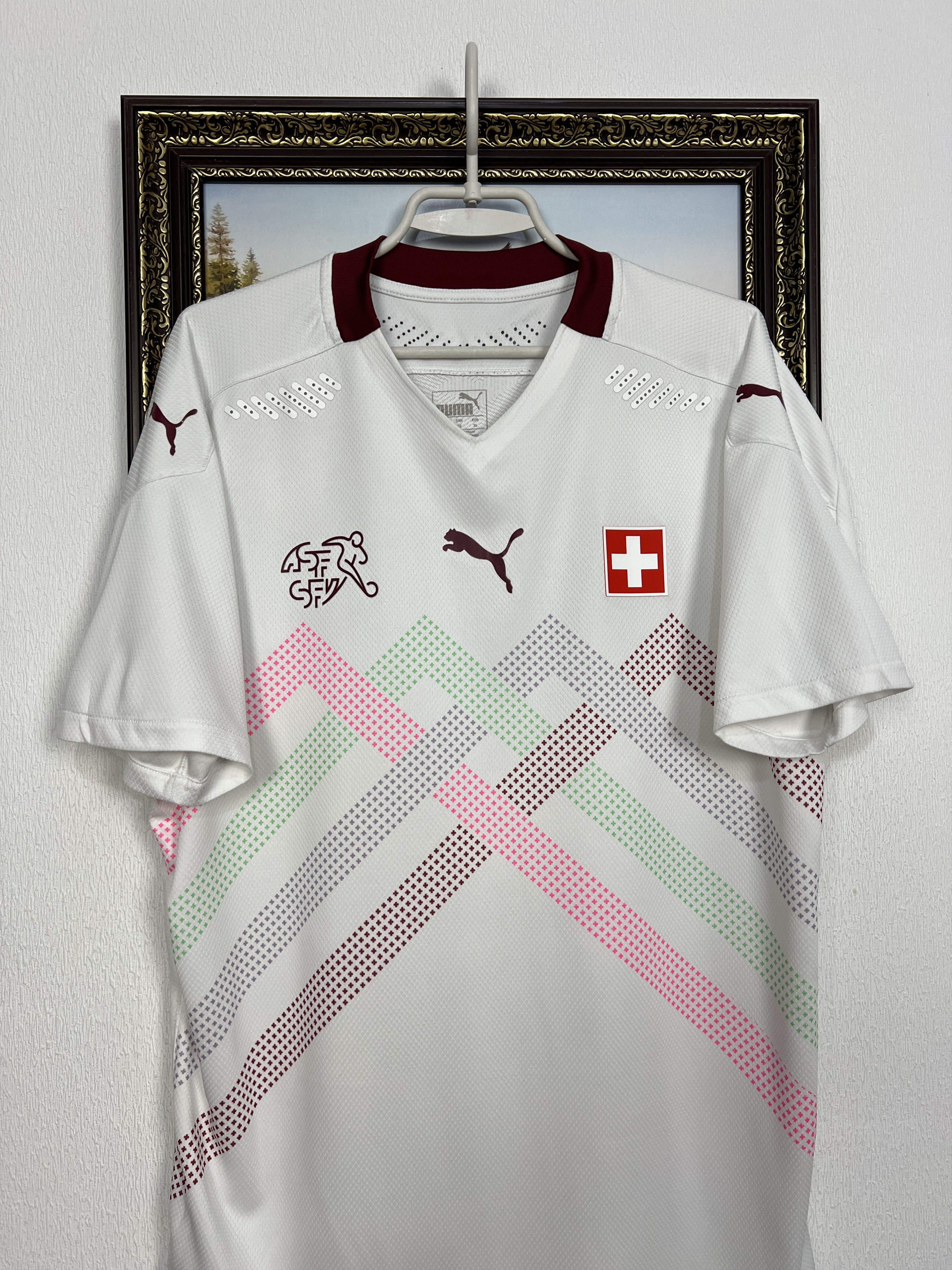 Puma Switzerland football shirt Soccer Player Issue Jersey Trikot Size US XL / EU 56 / 4 - 2 Thumbnail