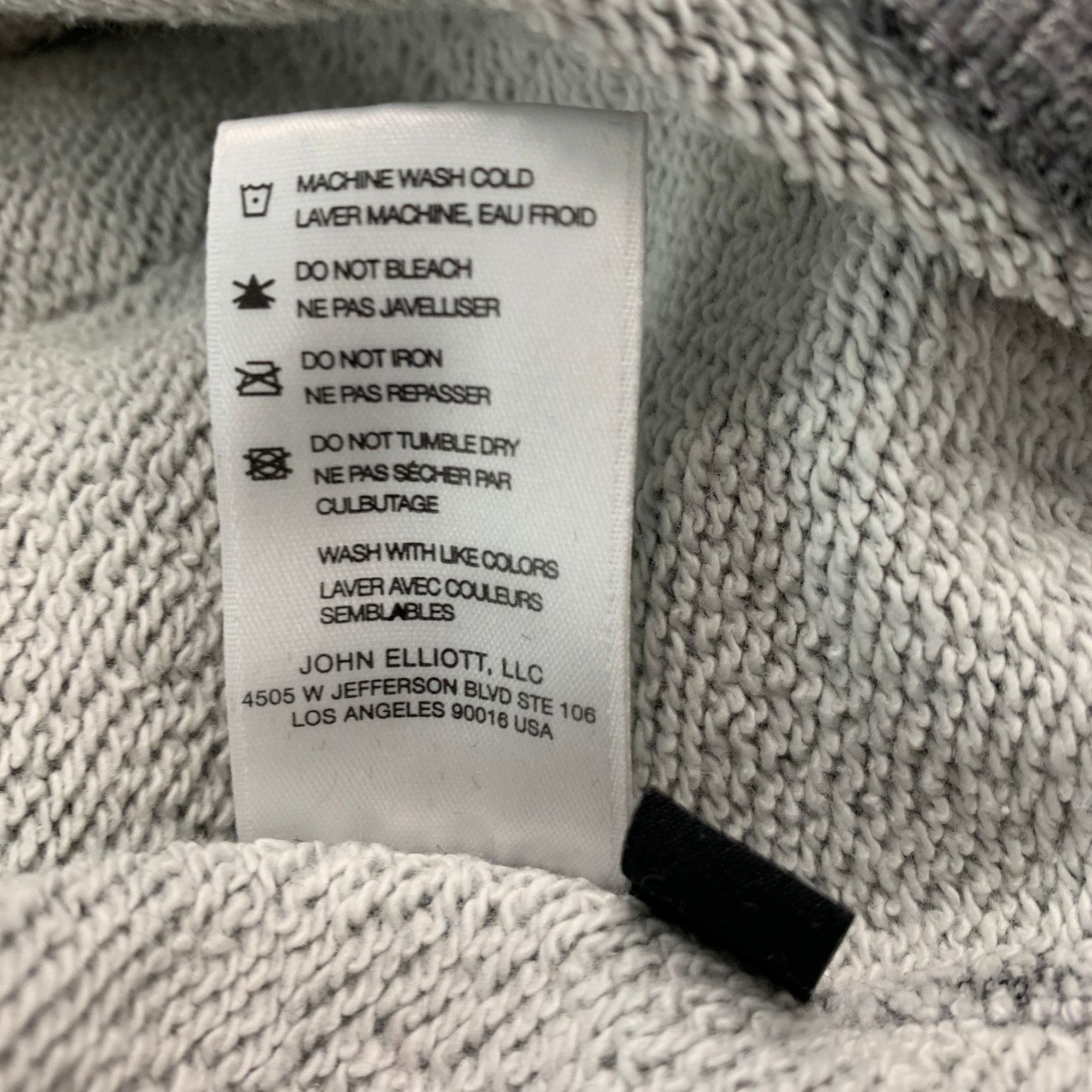 John Elliott JOHN ELLIOTT Grey Heather Cotton Polyester Hoodie Sweatshirt Size US S / EU 44-46 / 1 - 8 Thumbnail