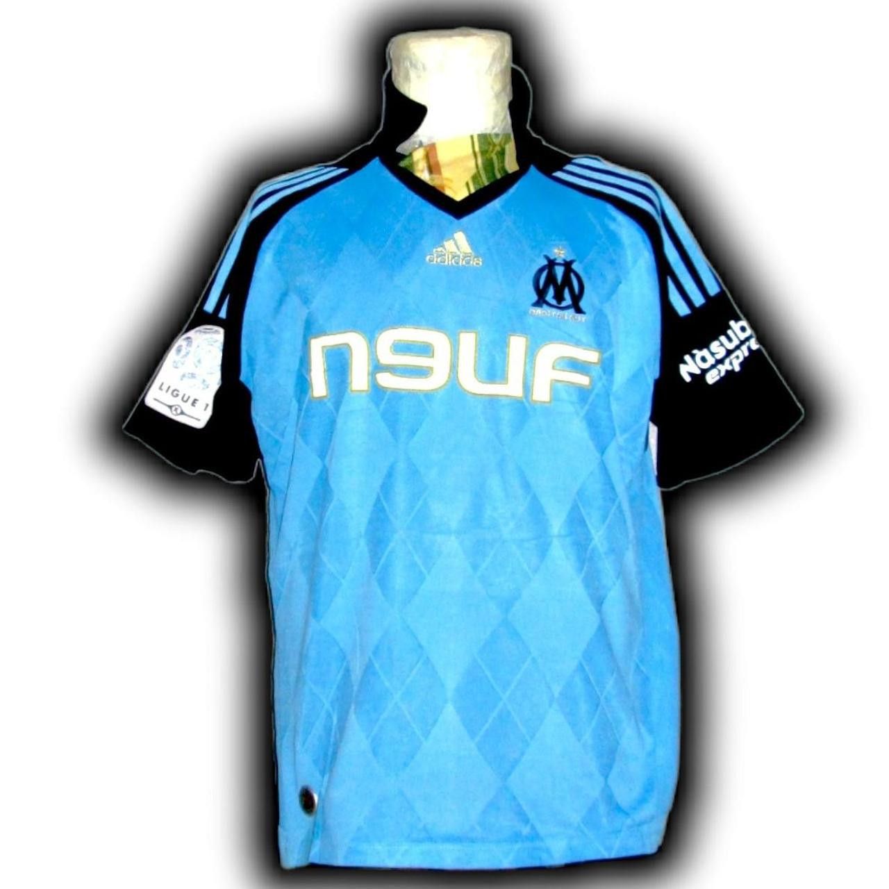 Adidas Olympique Marseille France 2008 2009 Away Shirt Jersey Size US M / EU 48-50 / 2 - 1 Thumbnail