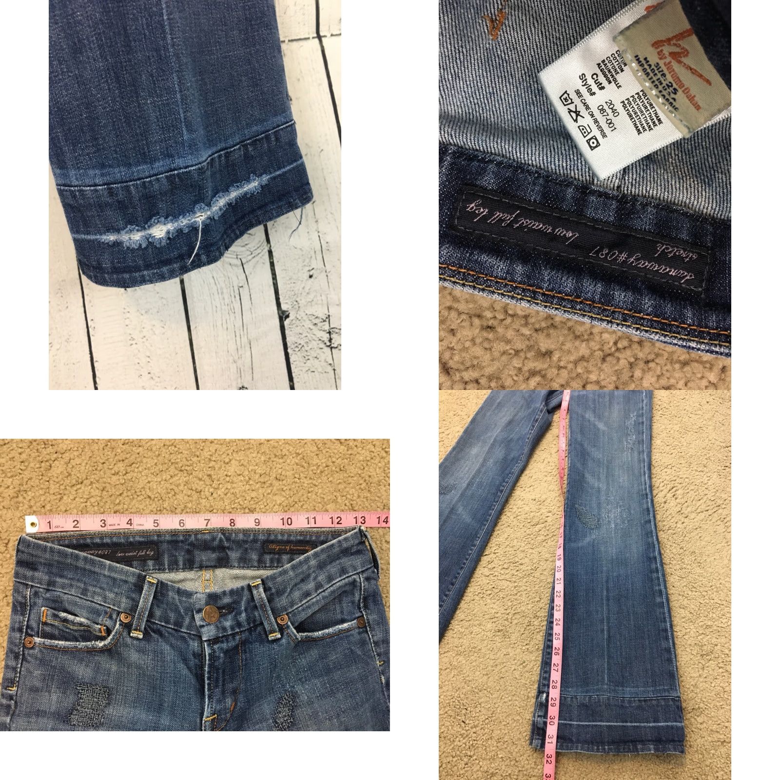 Citizens Of Humanity VINTAGE Citizens of Humanity Dunaway #087 Stretch Low Waist Full Leg Jeans Women's 25 Blue Denim Flare 90s Womens Jeans by Citizens of Humanity (COH) Size 42" / US 20 - 8 Thumbnail