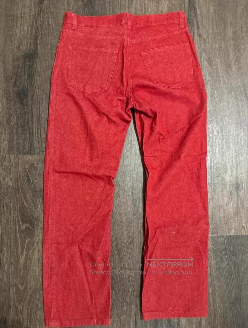 Helmut Lang Helmut Lang Red Denim Pants Size US 32 / EU 48 - 2 Thumbnail