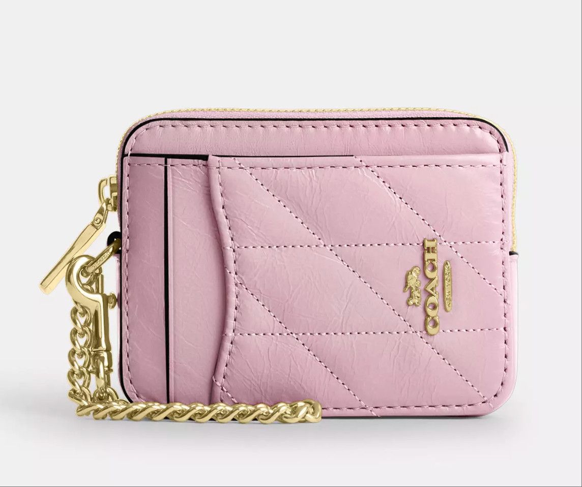 Coach Zip Card Case With Quilting CEC51 Size ONE SIZE - 3 Thumbnail