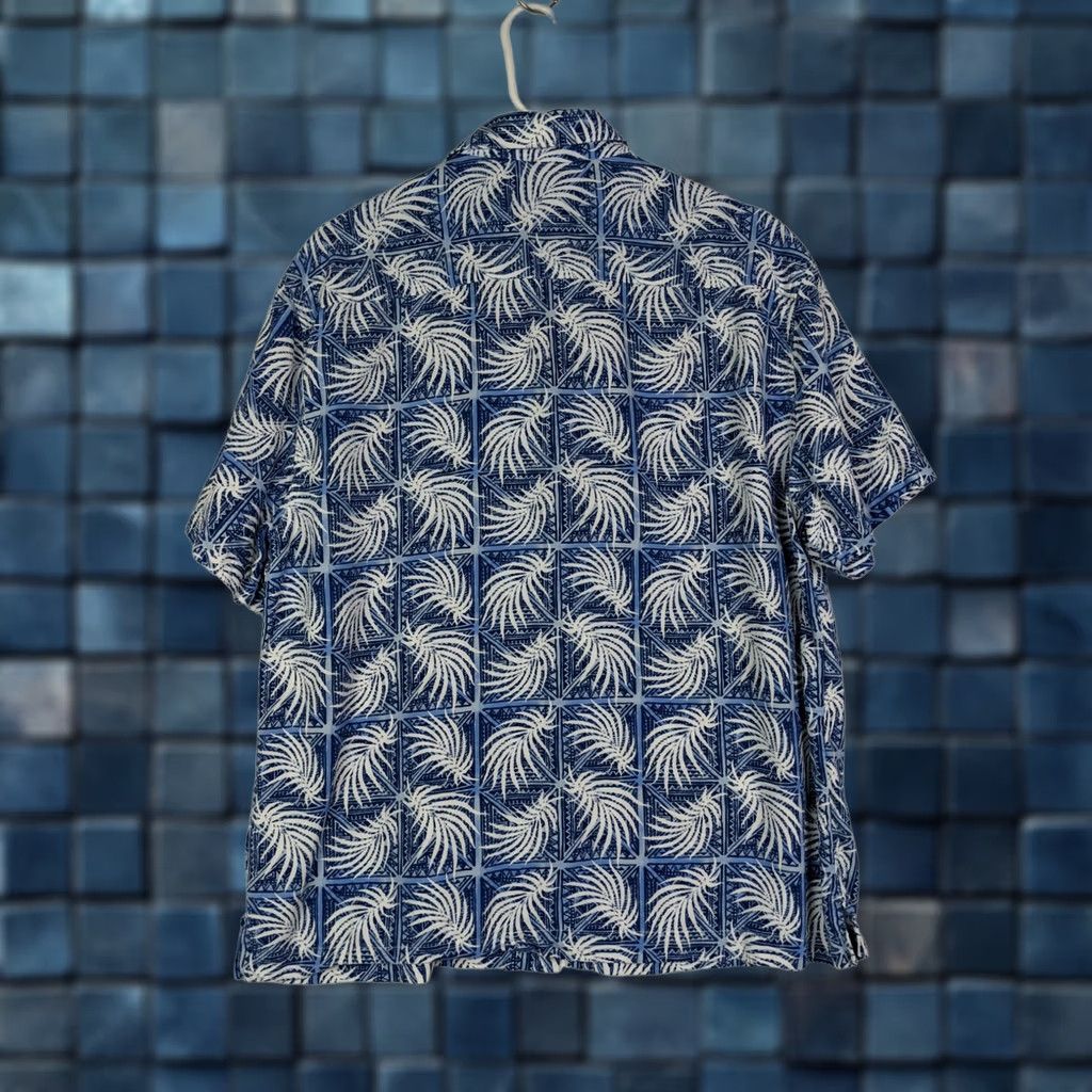 Nat Nast Nat Nast Men's Button-Up Silk Cotton Blue Floral Shirt L Size US L / EU 52-54 / 3 - 1 Thumbnail