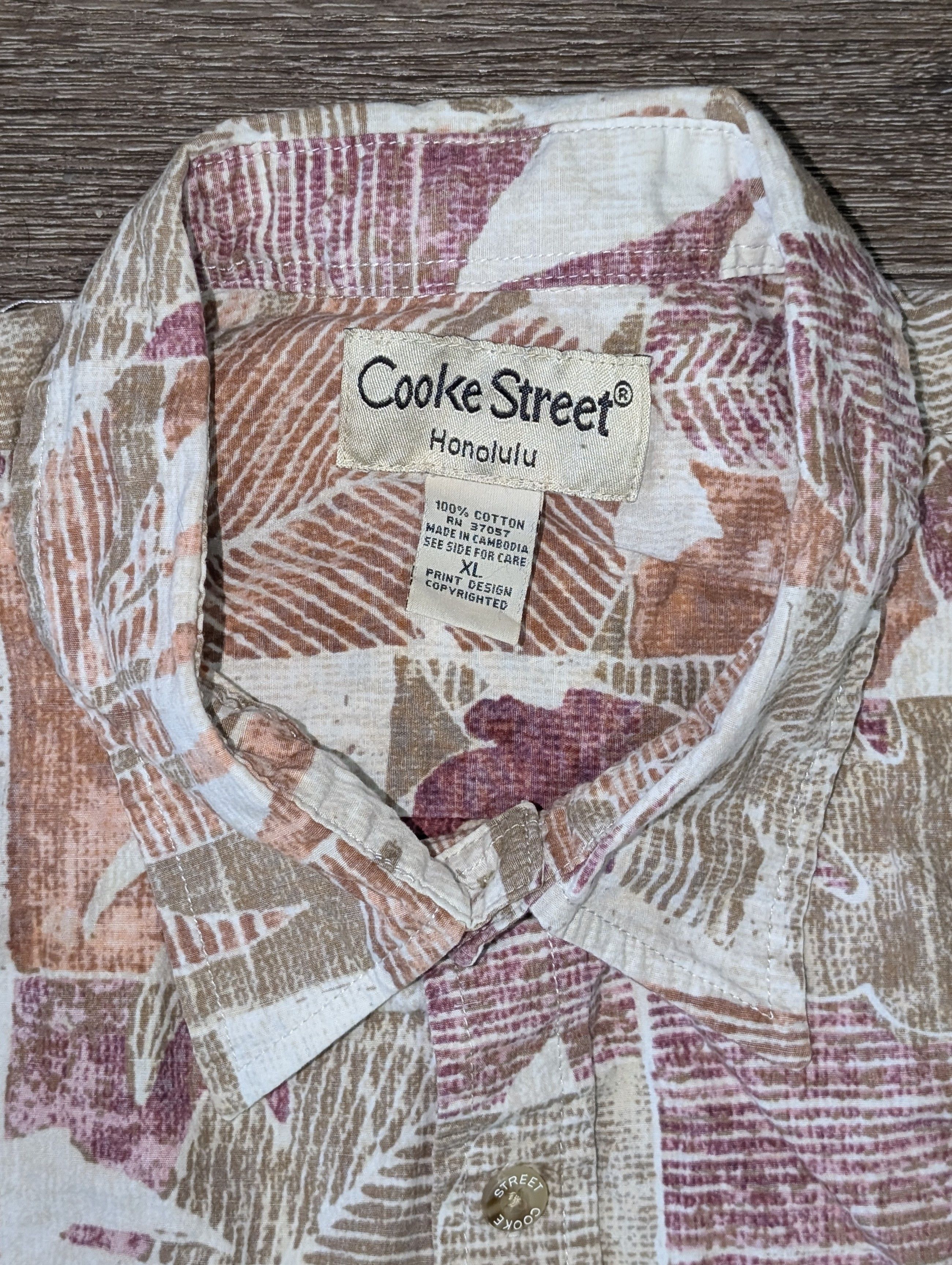 Vintage Vintage Cooke Street palm leaves Hawaiian shirt - SIZE XL Size US XL / EU 56 / 4 - 3 Thumbnail