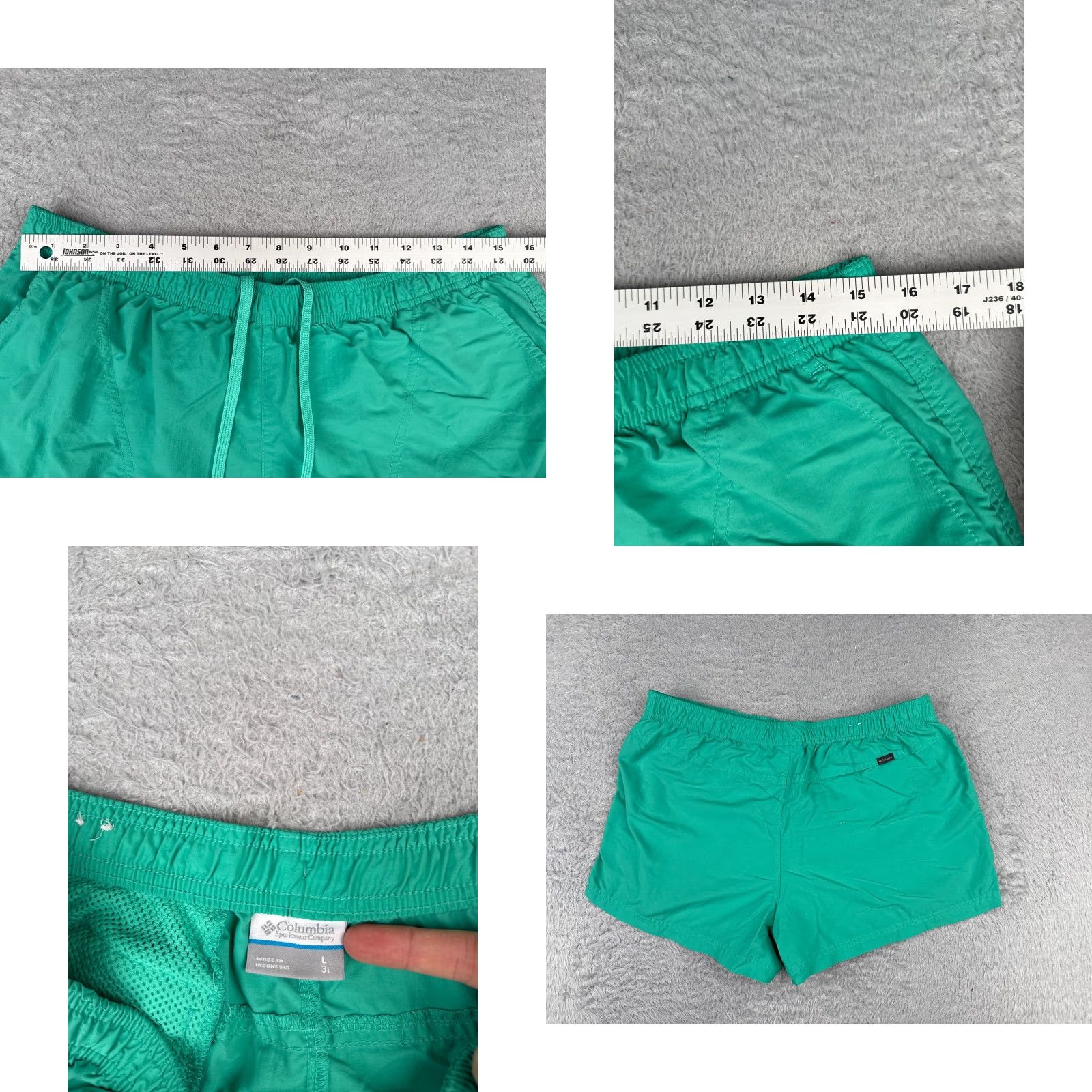 Vintage VINTAGE Columbia Cargo Shorts Women Large Green Nylon Casual Hiking Travel Activewear Size 36" / US 14 / IT 50 - 8 Thumbnail