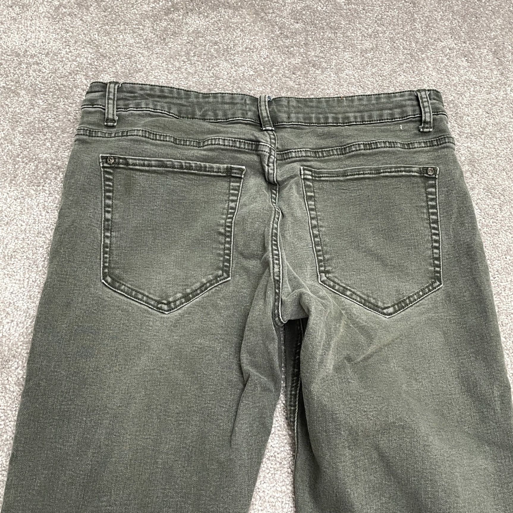 Denime ZLZ Jeans Skinny Denim Mens 34x31 Dark Wash Mid Rise 5-Pocket Regular Fit Cotton Blend Black Size US 34 / EU 50 - 4 Thumbnail