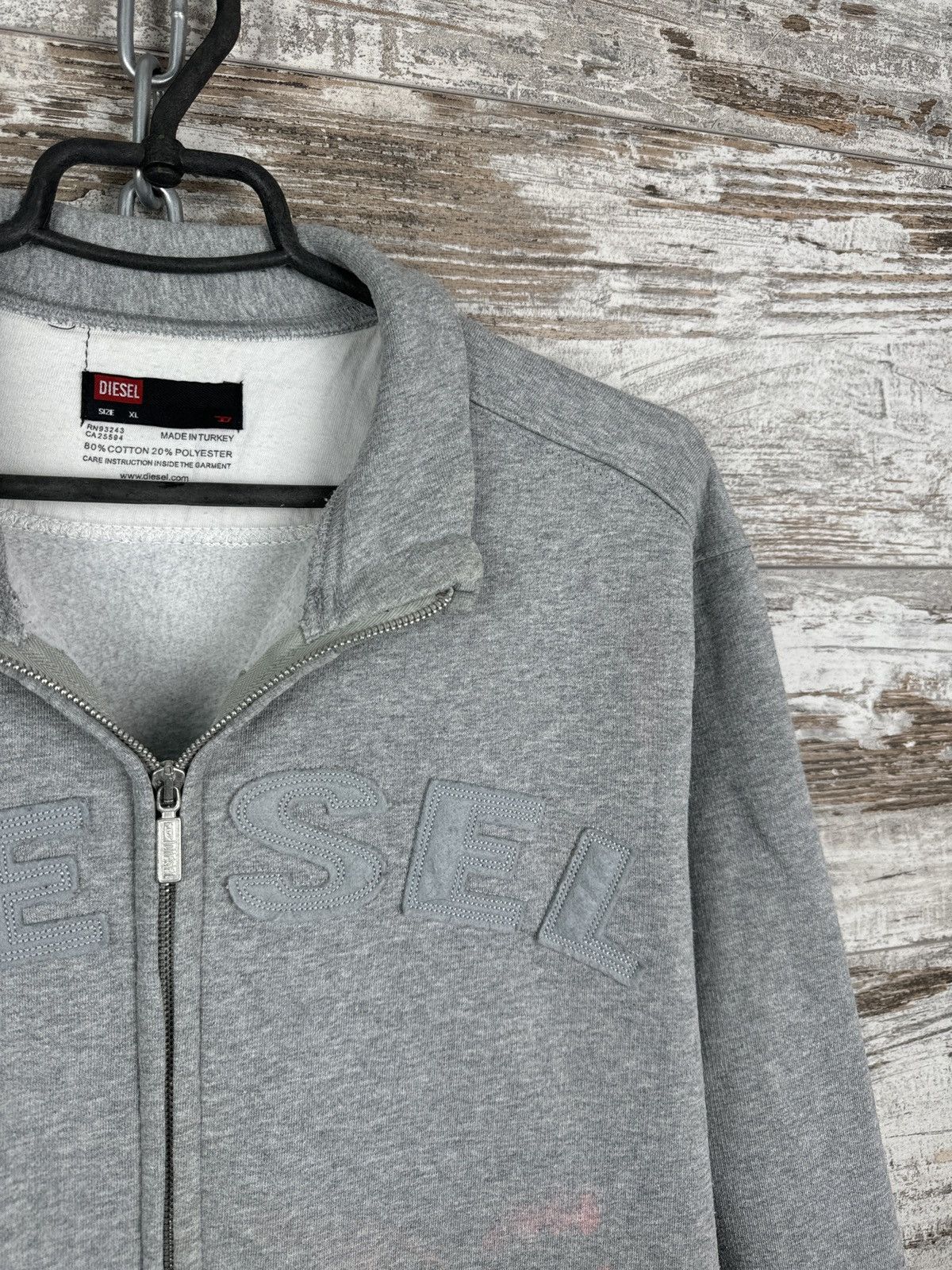 Diesel × Vintage Mens Vintage Diesel Zip Sweatshirt y2k rare streetwear Size US S / EU 44-46 / 1 - 7 Thumbnail