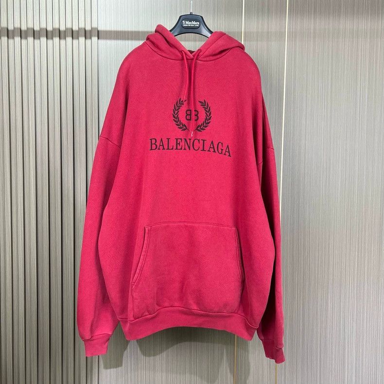 Balenciaga Red Wheatear Letter Hoodie 2502-Nextarrow