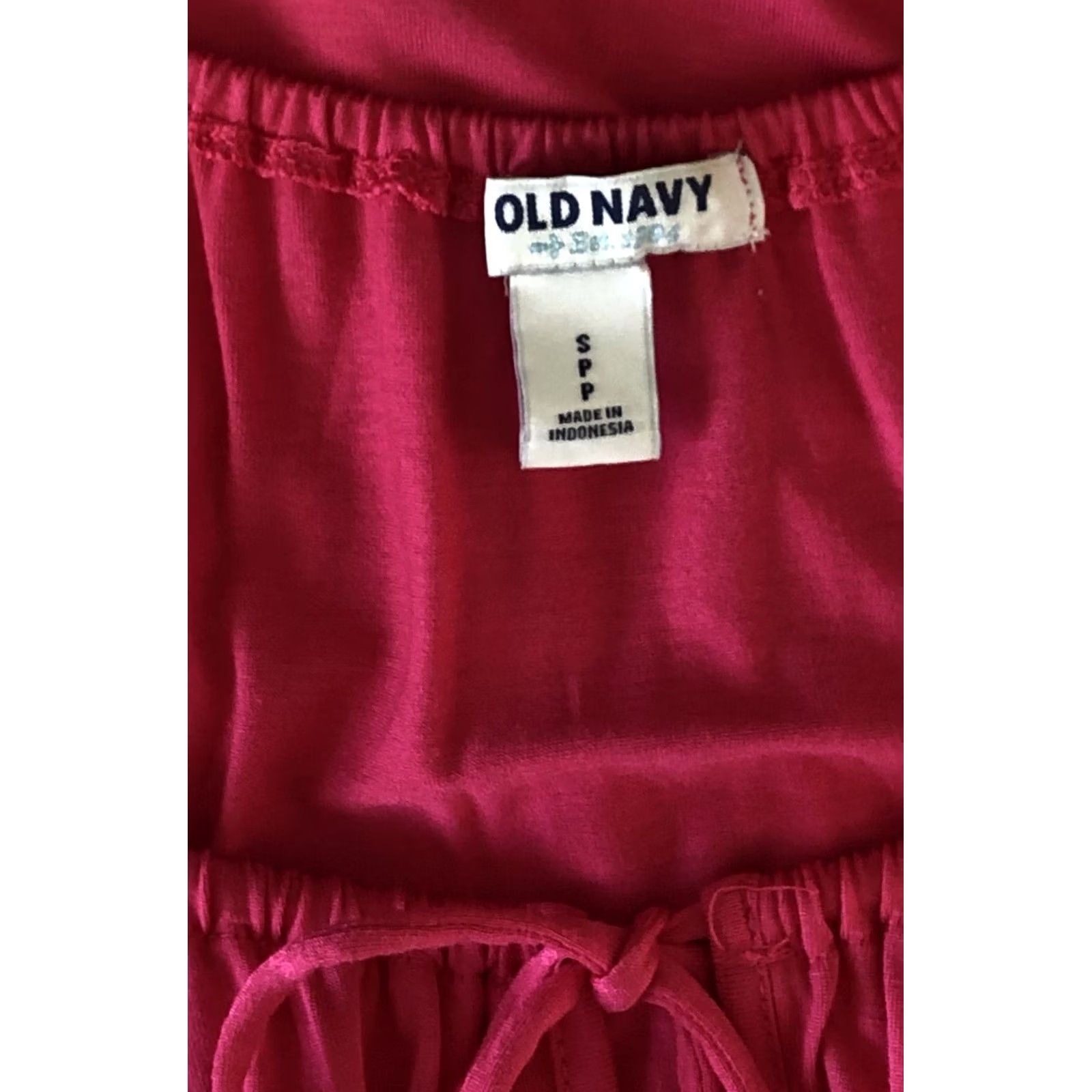 Old Navy Old Navy Off Shoulder Top S Pink Keyhole Neck Short Sleeve Tie Boho Peasant Fairy Casual Shirt Womens Size S / US 4 / IT 40 - 4 Thumbnail