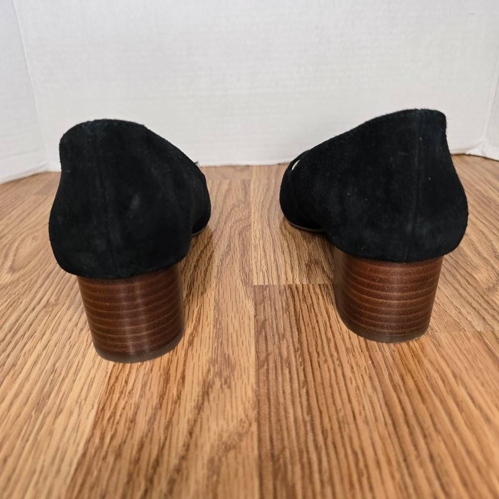 Hush Puppies Hush Puppies Sofie Pump Size 7 Black Nubuck Leather Block Heel Slip-On Shoes Size US 7 / IT 37 - 4 Thumbnail