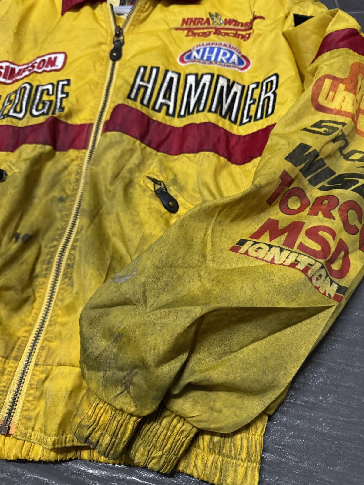 YELLOW CORN Vintage Yellow corn Drag Racing Jacket Size US L / EU 52-54 / 3 - 4 Thumbnail