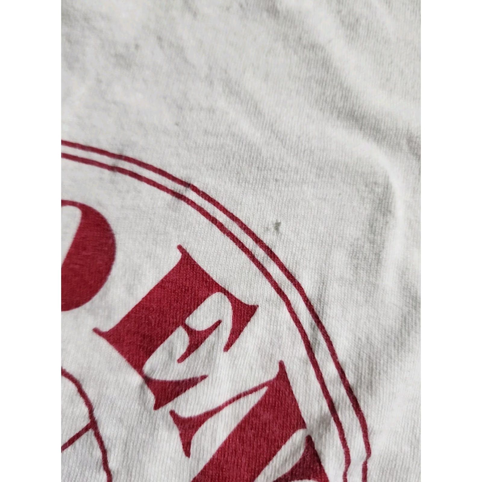 Vintage VINTAGE 80s Screen Stars T-Shirt MEN White Double-Sided Distressed Graphic Print Logo 80s Beach City USA Novelty M Mens Size US M / EU 48-50 / 2 - 4 Thumbnail