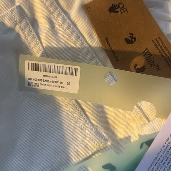 Off-White OFF-WHITE white Denim shorts 30 Size US 30 / EU 46 - 9 Thumbnail