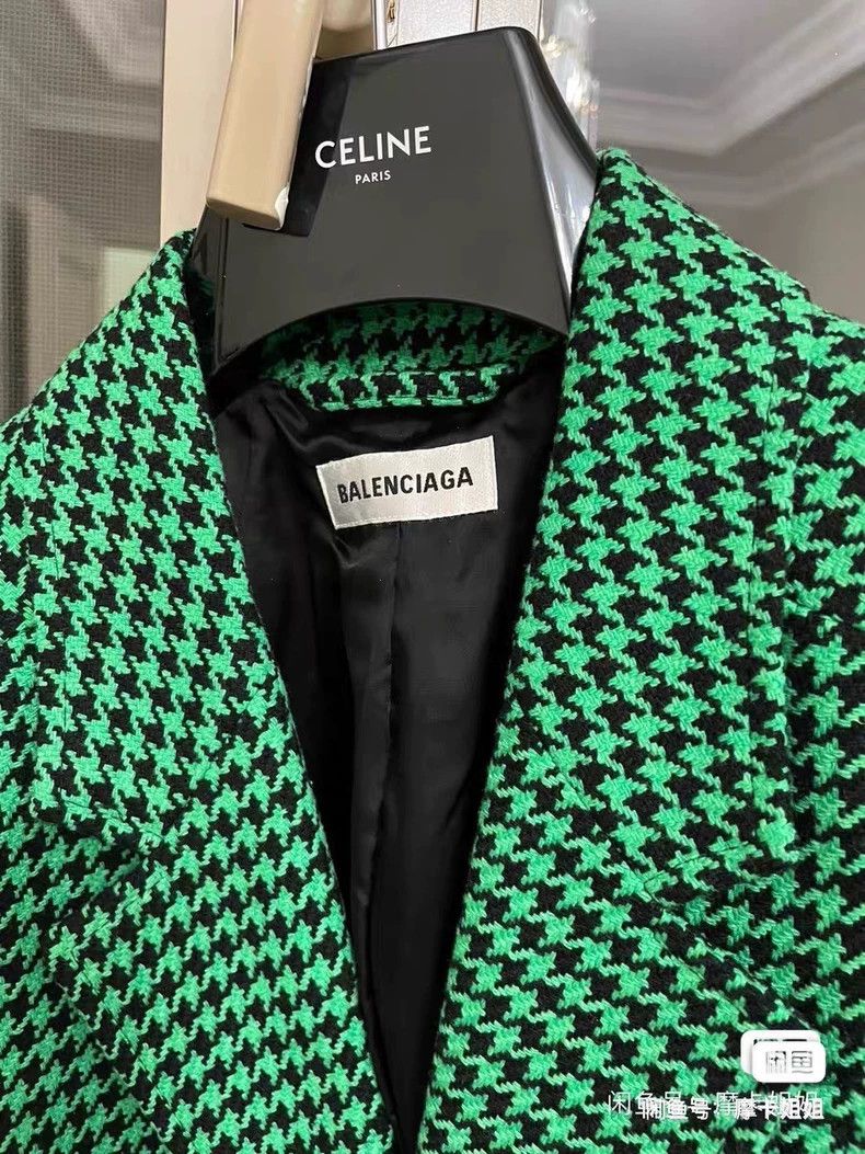 Balenciaga Balenciaga Plaid Hourglass Jacket Size XS / US 0-2 / IT 36-38 - 5 Thumbnail