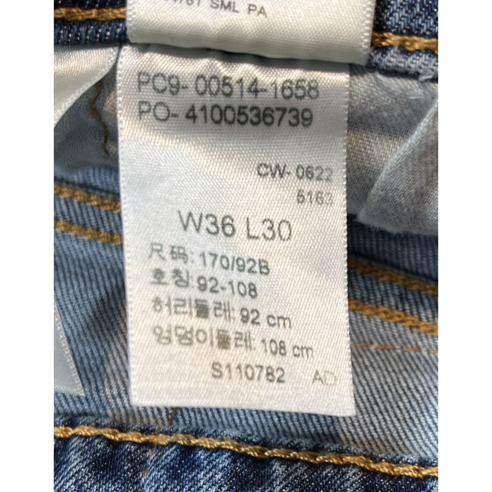 Levi's Levi's 514 Jeans Men's 36x30 Medium Wash Slim Straight Leg Size US 36 / EU 52 - 5 Thumbnail