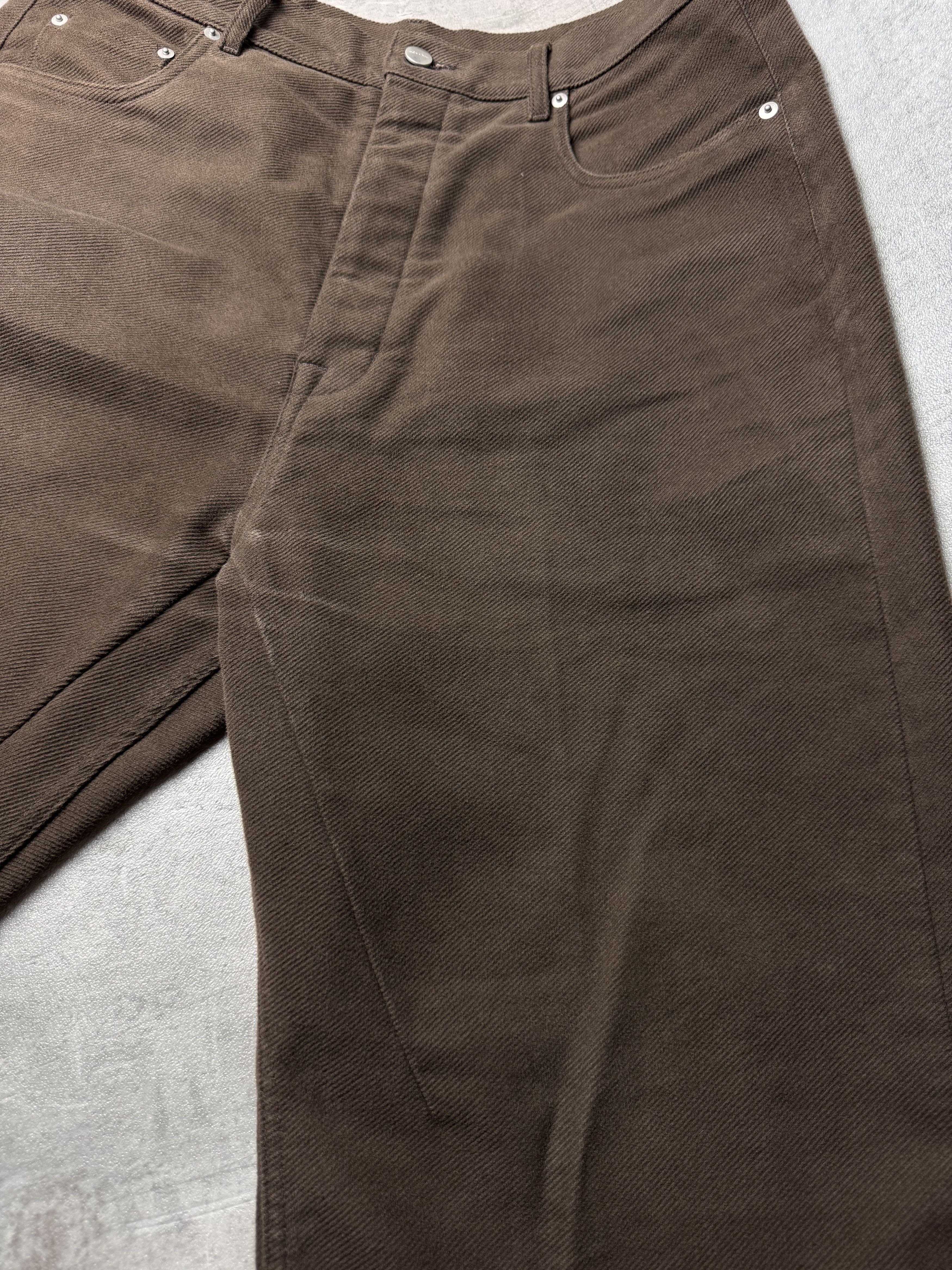 Rick Owens RICK OWENS FW23 Luxor Geth Jeans in Brown Denim Size 34 Size US 34 / EU 50 - 13 Thumbnail