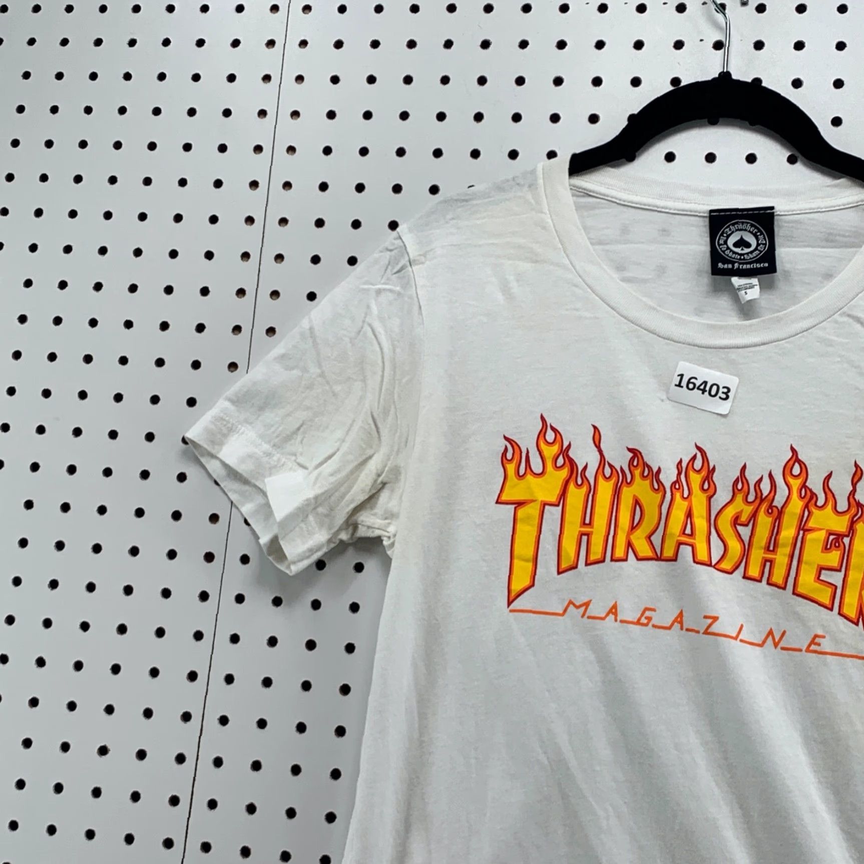 Thrasher Thrasher Shirt White Small Adult Short Sleeve Yellow Flames Skateboard VINTAGE Size US S / EU 44-46 / 1 - 3 Thumbnail