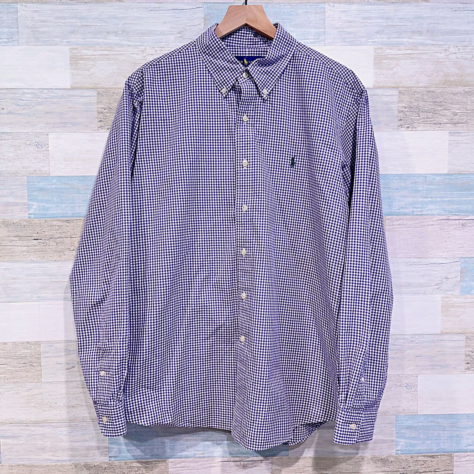 Ralph Lauren Ralph Lauren Gingham Custom Fit Oxford Shirt Purple XL Size US XL / EU 56 / 4 - 1 Thumbnail