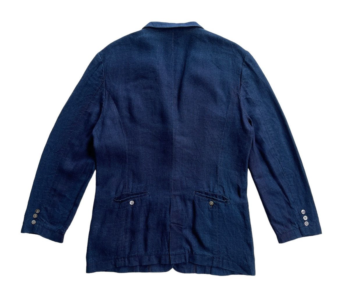 Indigo Modemoiselle Non Non Blue Indigo Linen Jacket Size US M / EU 48-50 / 2 - 3 Thumbnail