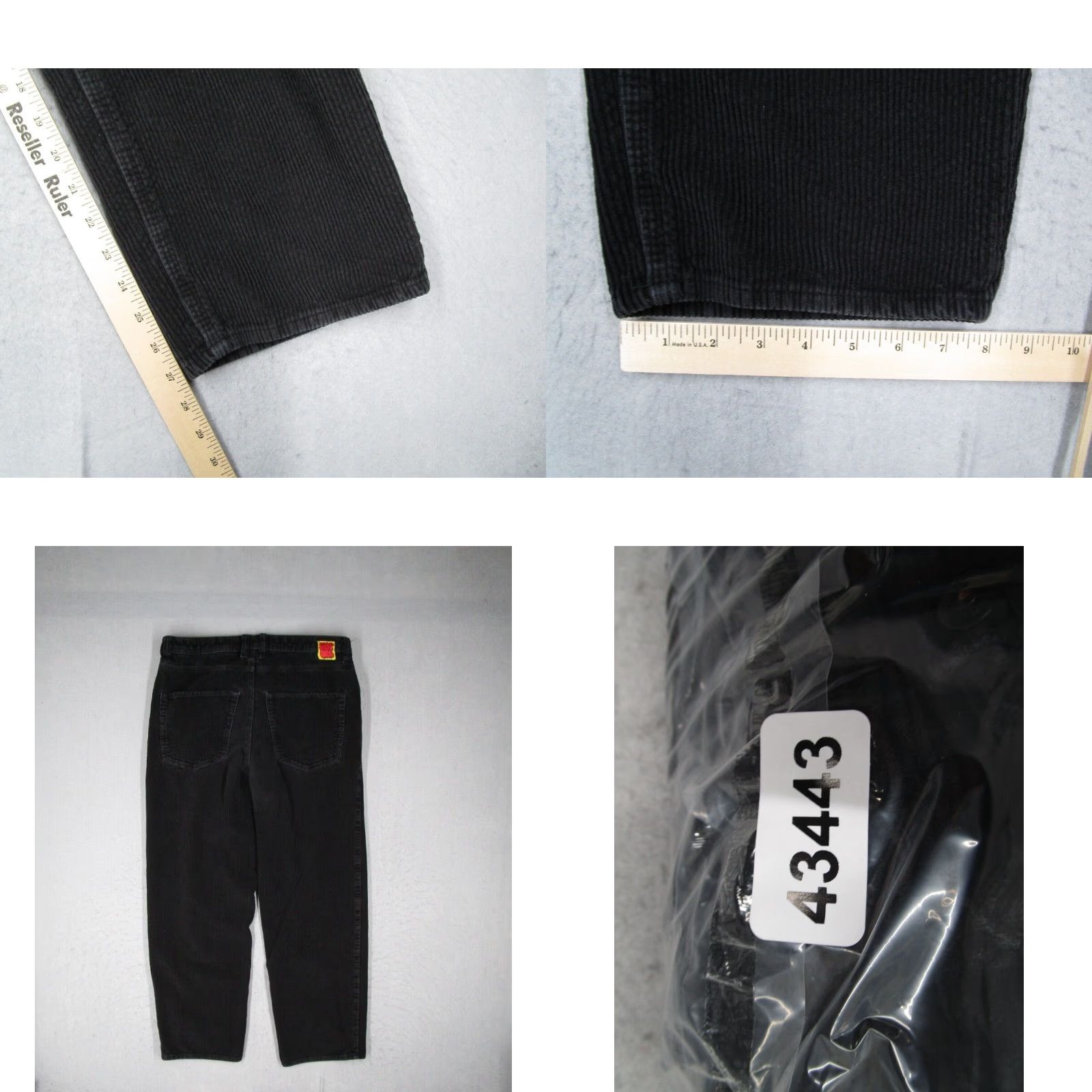 Empyre Empyre Mens Relaxed Fit Corduroy Chinos Black 32x27 Size US 32 / EU 48 - 8 Thumbnail
