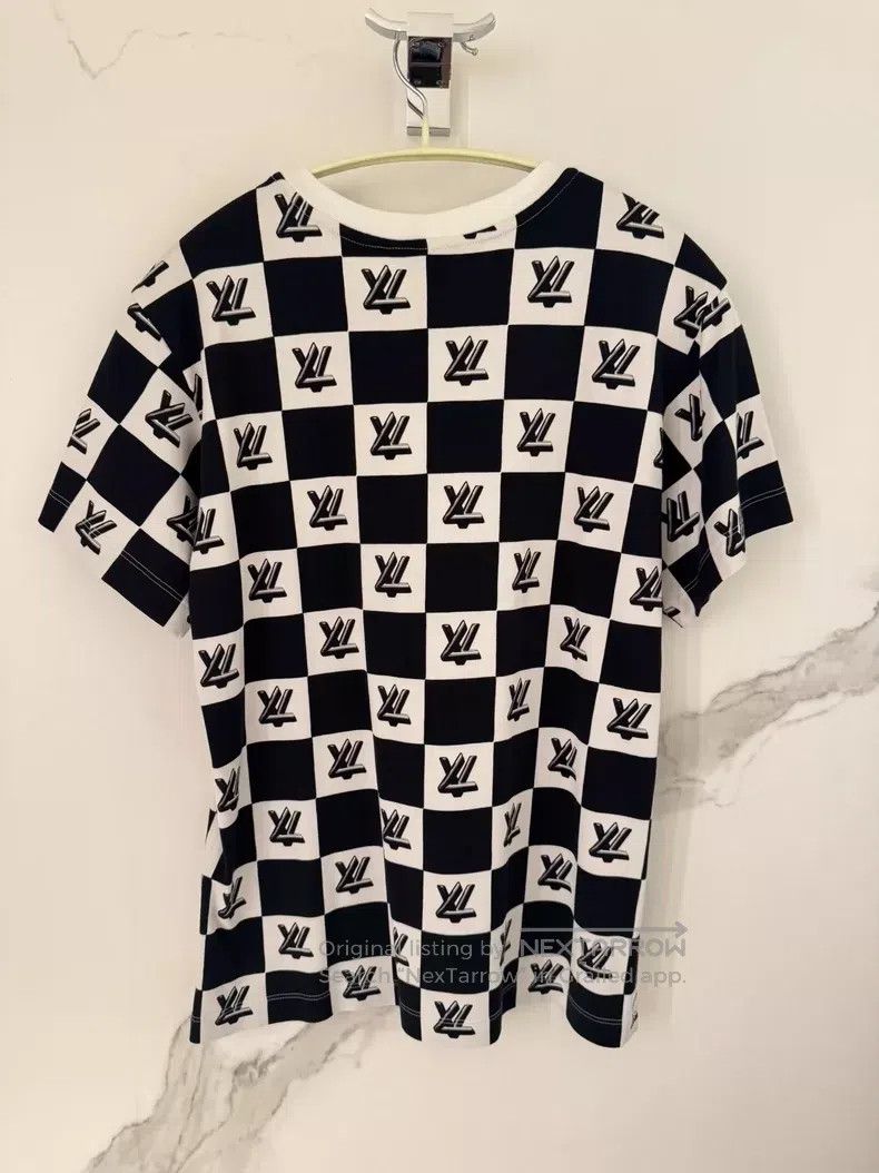 Louis Vuitton Louis Vuitton Black and white check logo chain short sleev Size S / US 4 / IT 40 - 2 Thumbnail