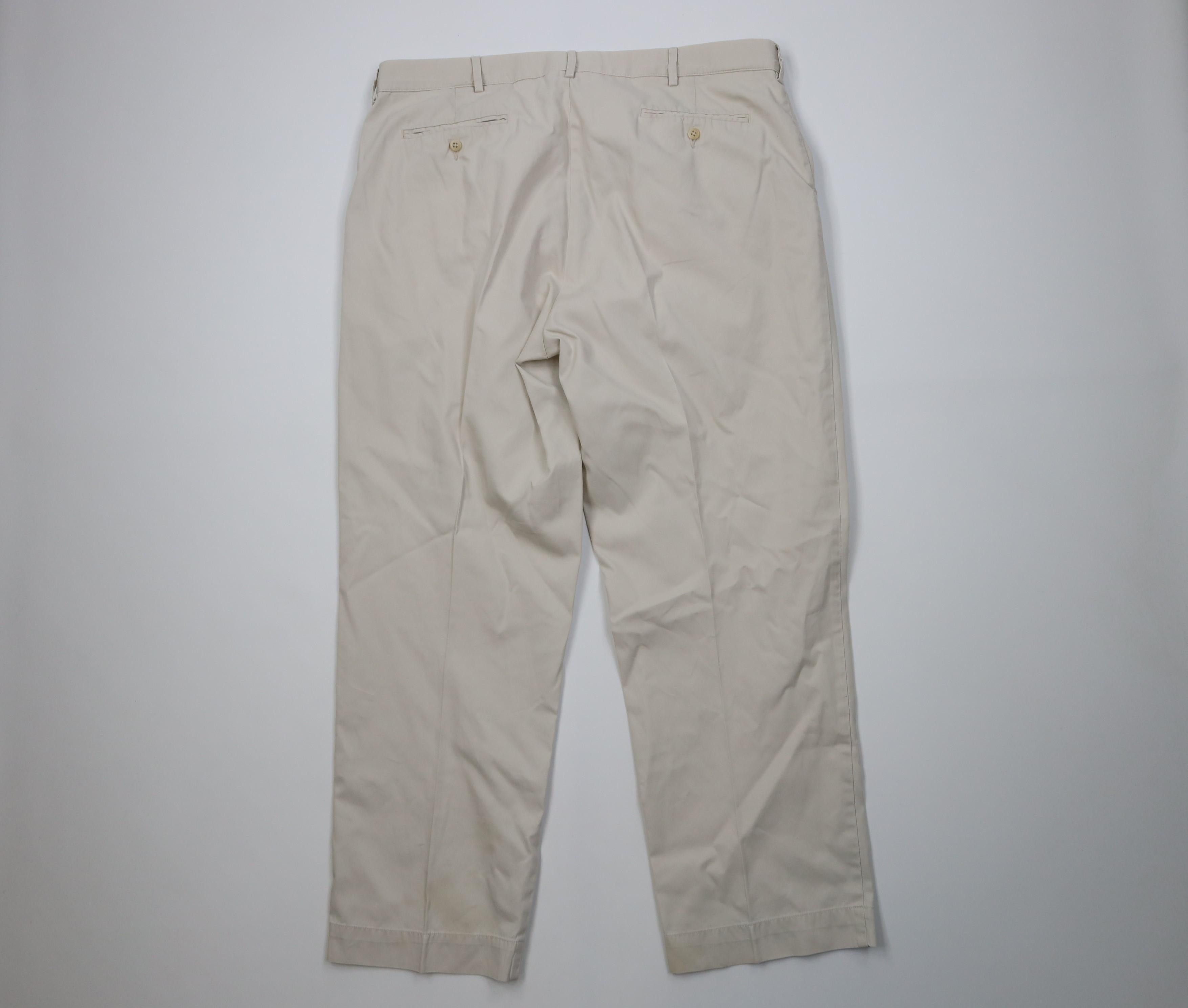 Polo Ralph Lauren Vintage 90s Ralph Lauren Wide Leg Chino Pants Stone Cotton Size US 40 / EU 56 - 11 Thumbnail