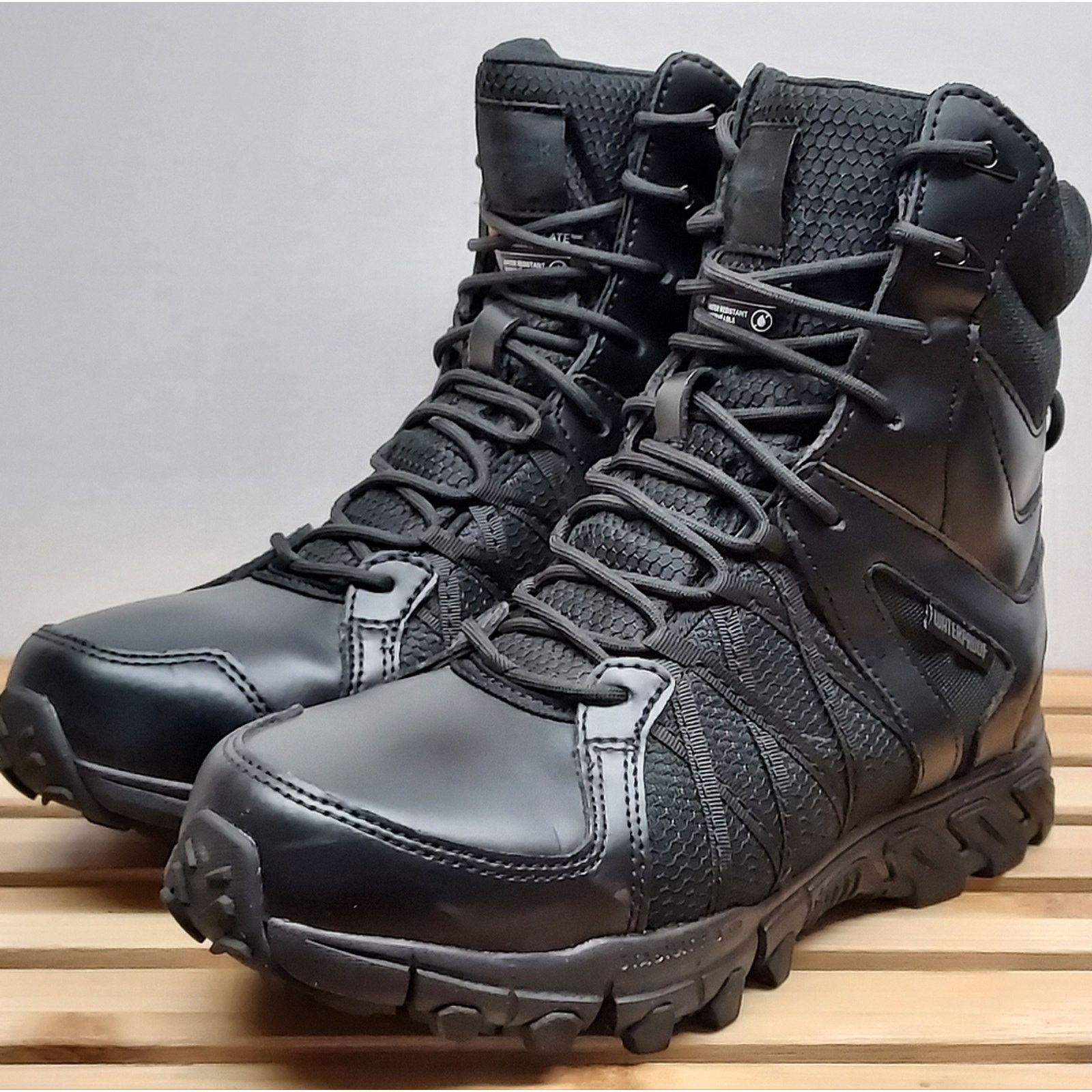 Reebok Reebok Mens | Black | Trail GripSide Zip Combat Boots Size 8 Size US 8 / EU 41 - 1 Thumbnail