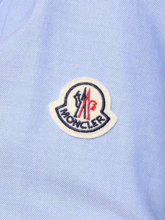 Moncler o1lsvrm0425 Embroidered Logo Cotton Oxford Shirt in Blue Size US M / EU 48-50 / 2 - 5 Thumbnail